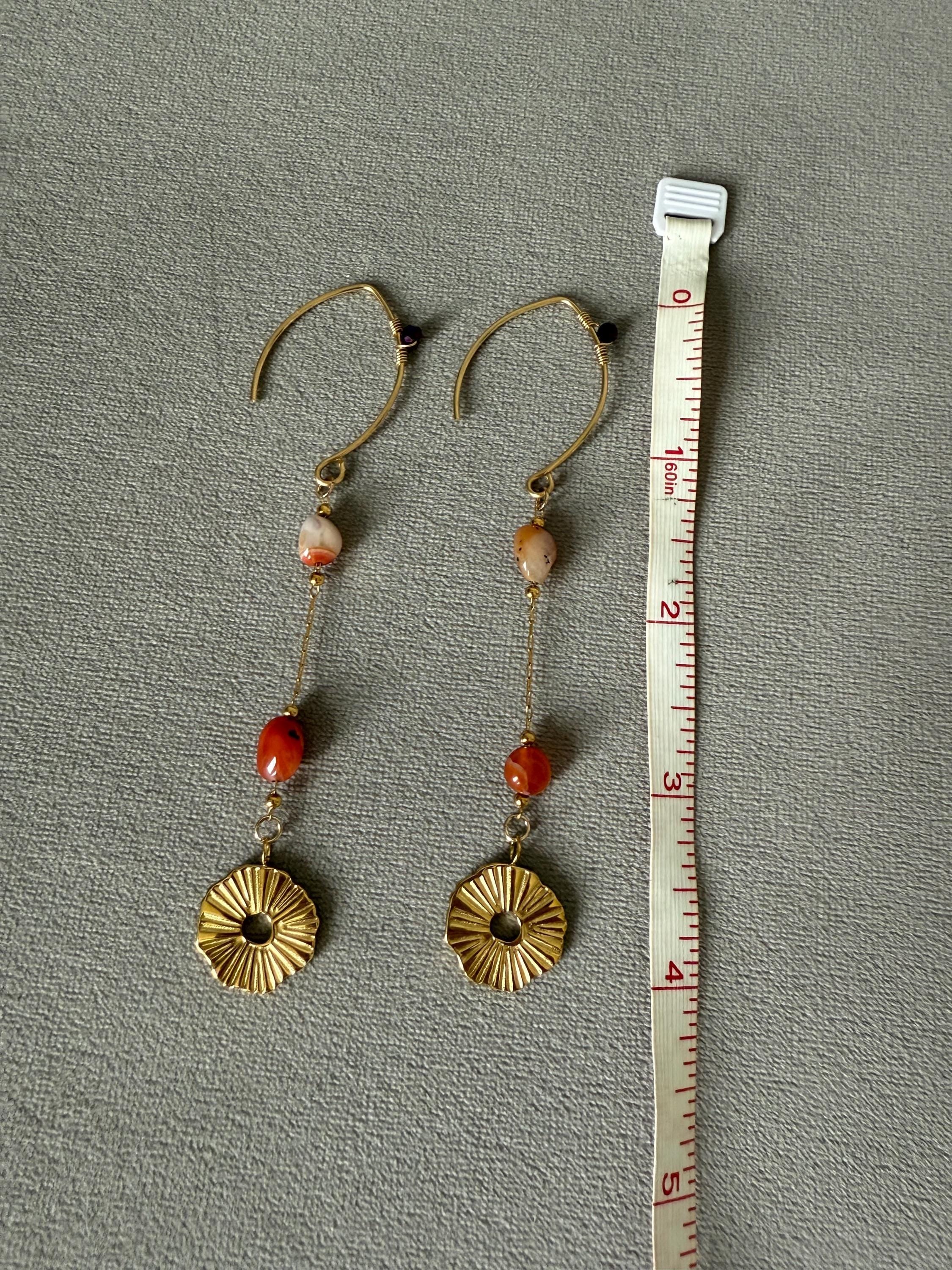 Solar Radiance Drop Earrings