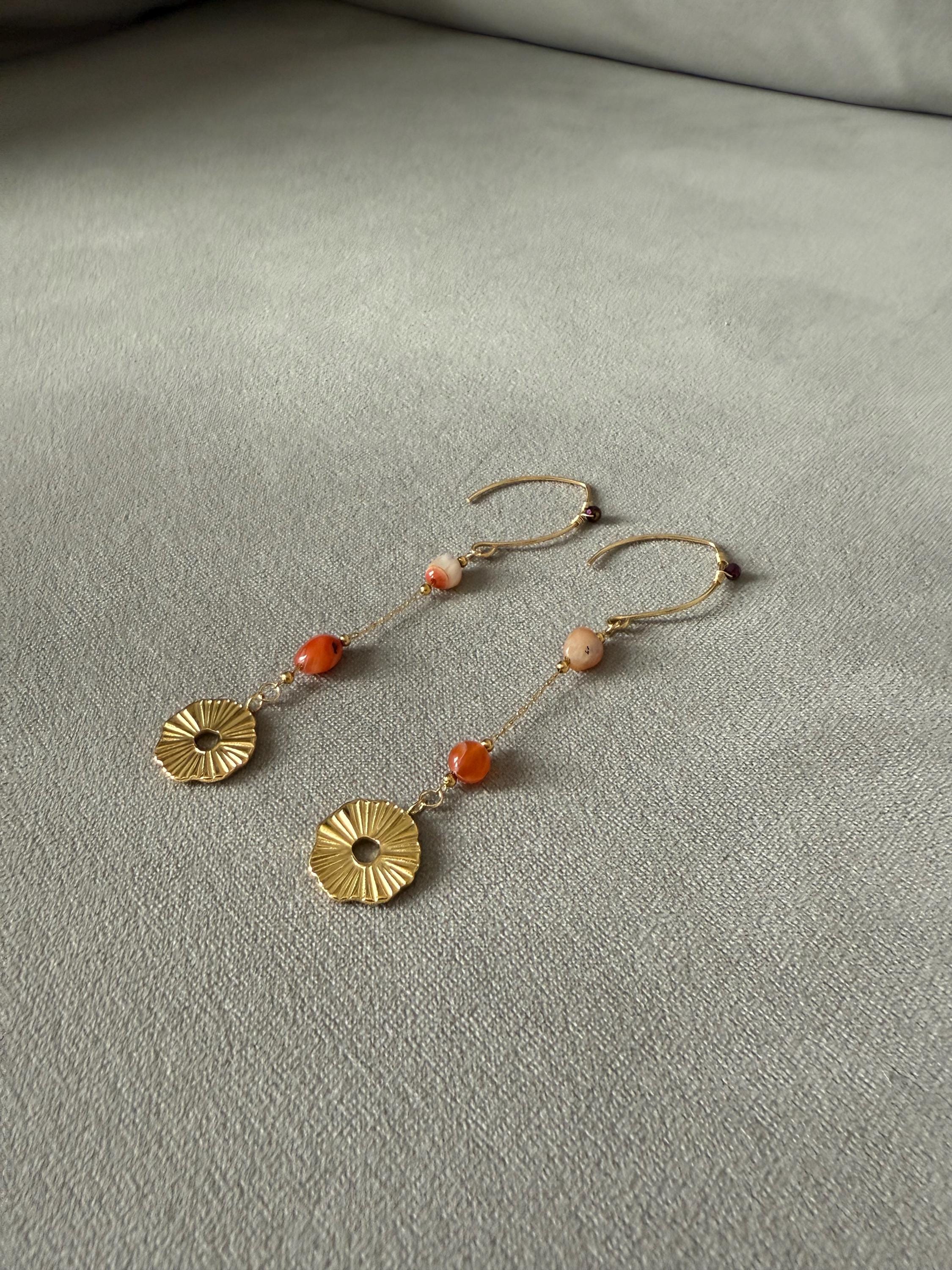 Solar Radiance Drop Earrings