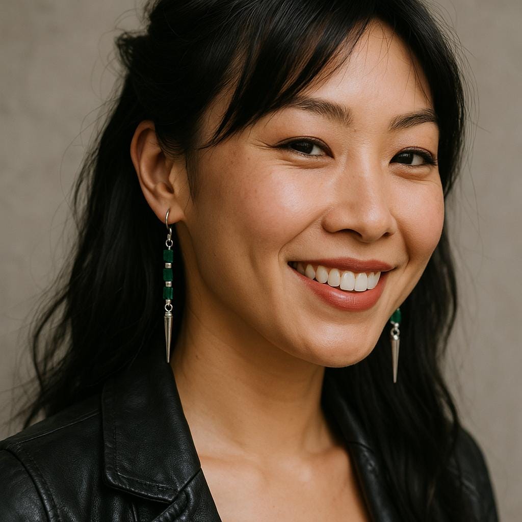 Emerald Voltage Spike Earrings
