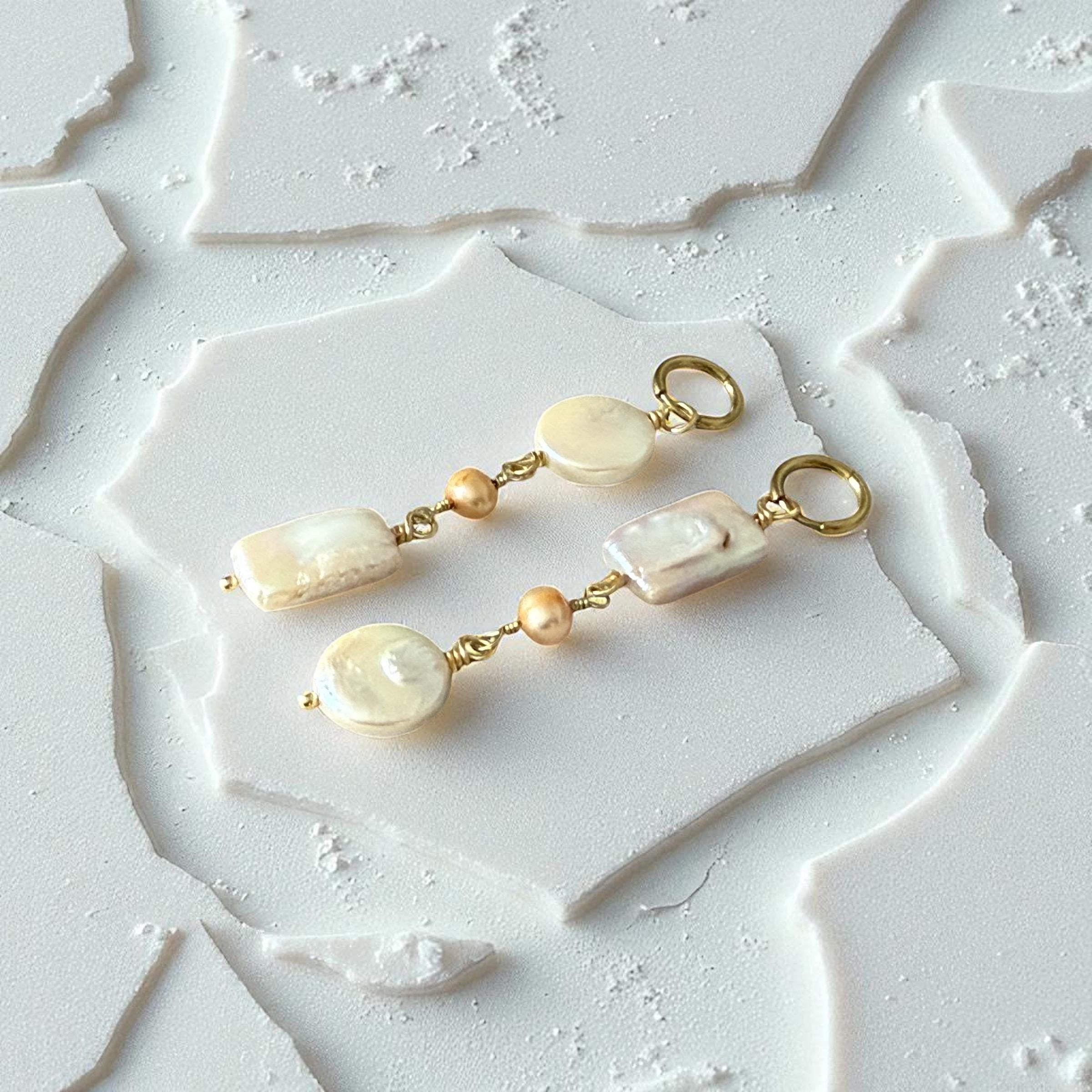 Golden Tide Pearl Drop Earrings