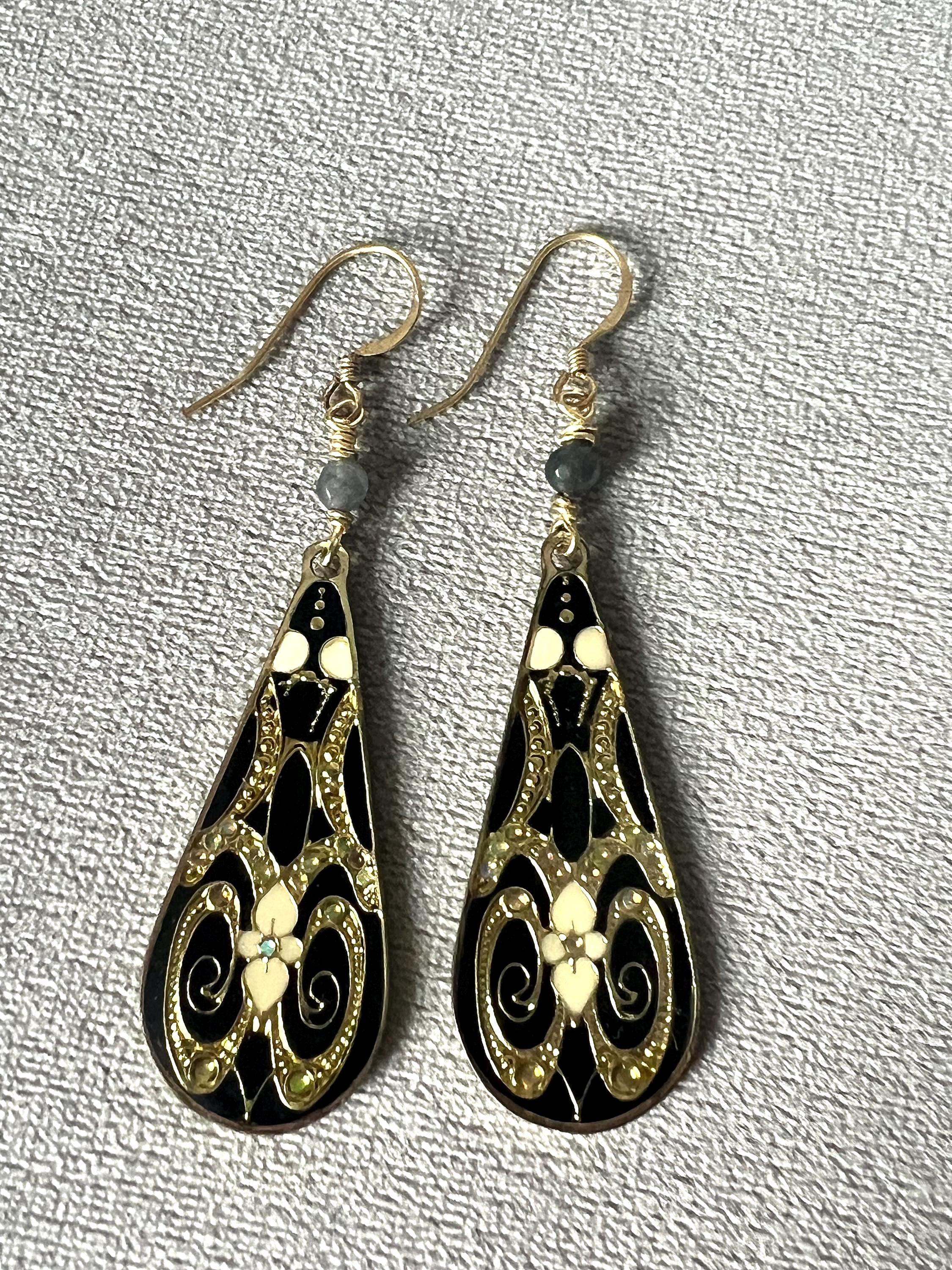 Midnight Baroque Drop Earrings