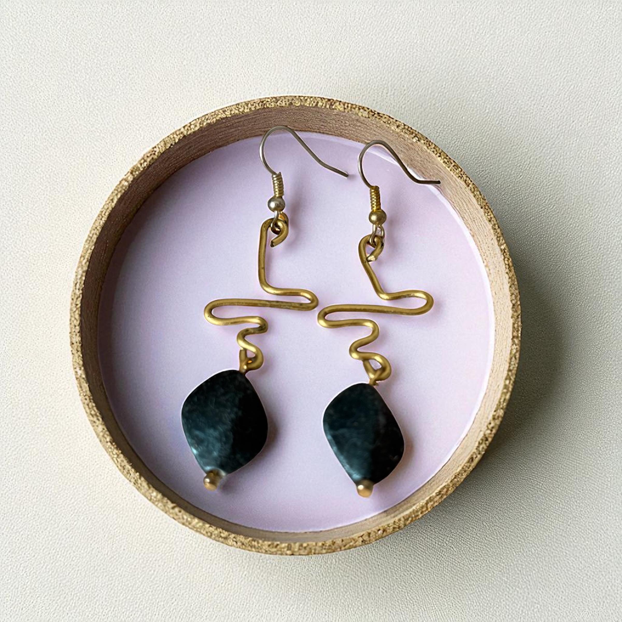Electric Serpent Drop Earrings