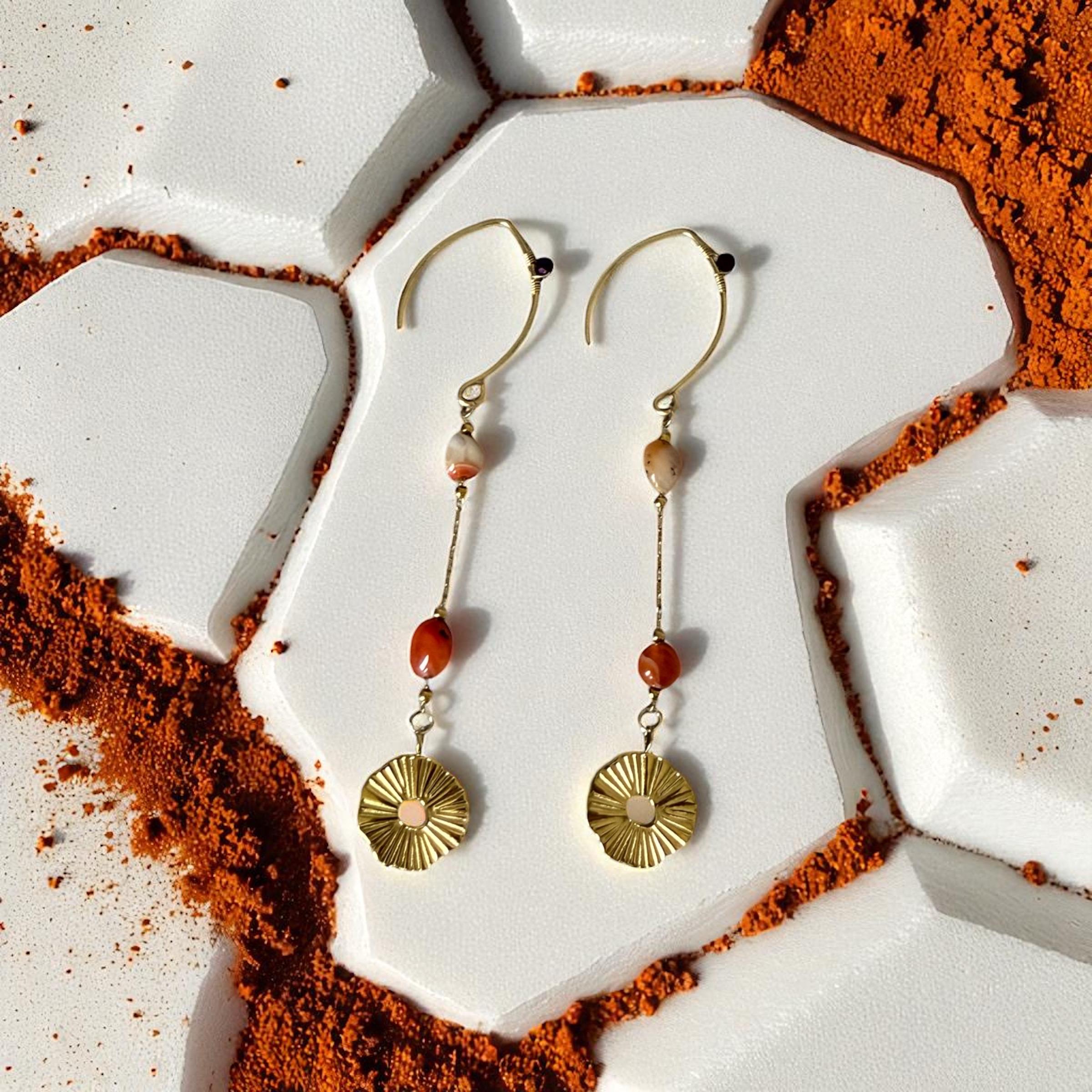 Solar Radiance Drop Earrings