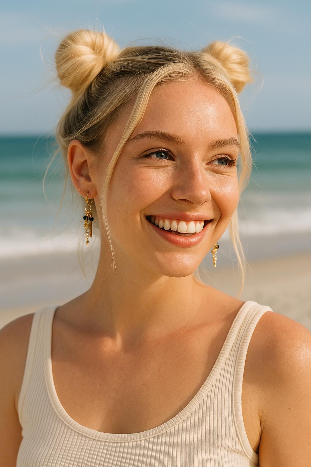 Gold and Pearl Drift Earrings