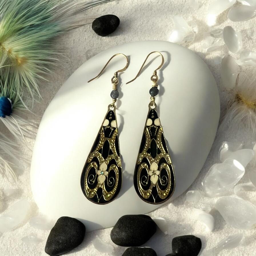 Midnight Baroque Drop Earrings