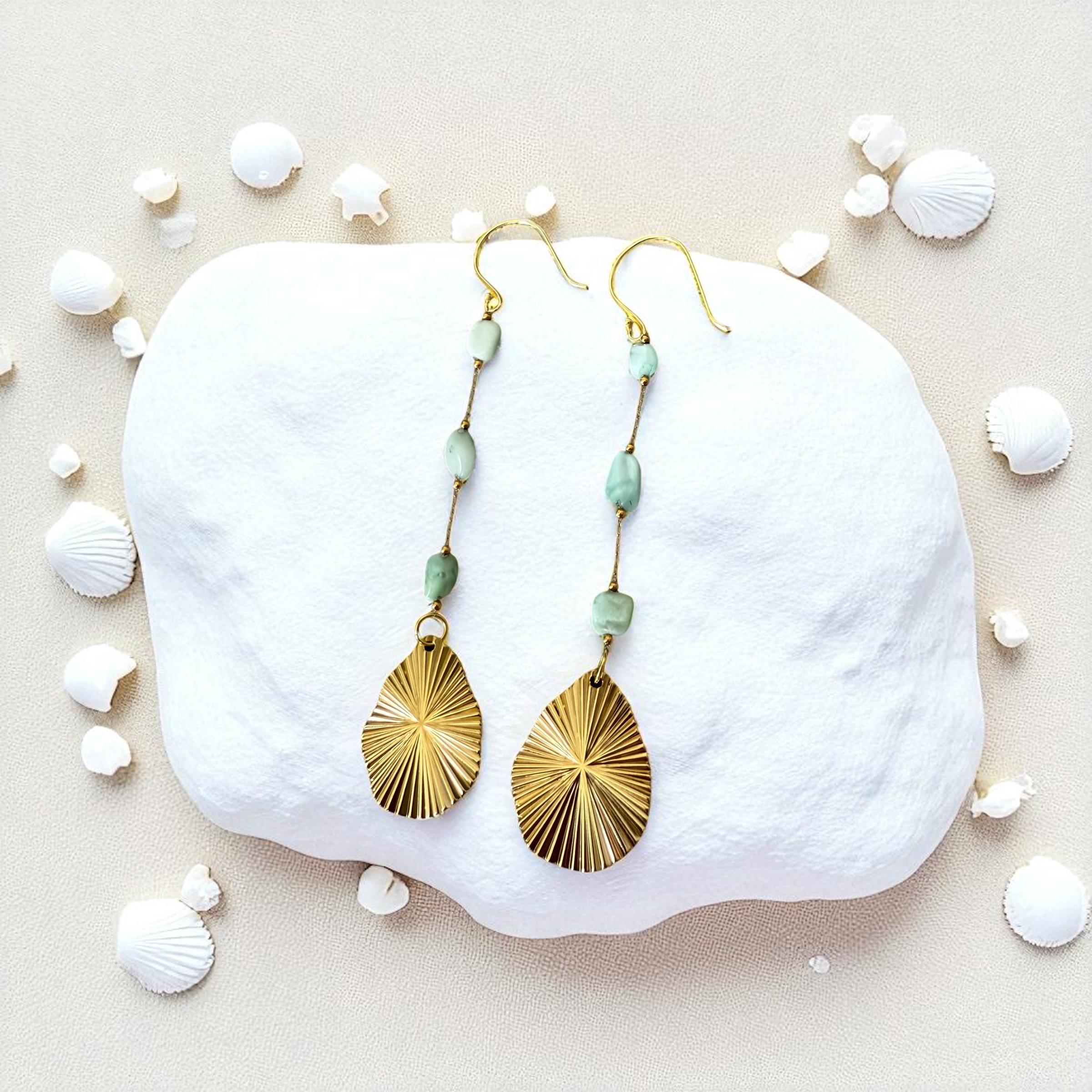 Solar Drift Drop Earrings – Golden Horizon Collection