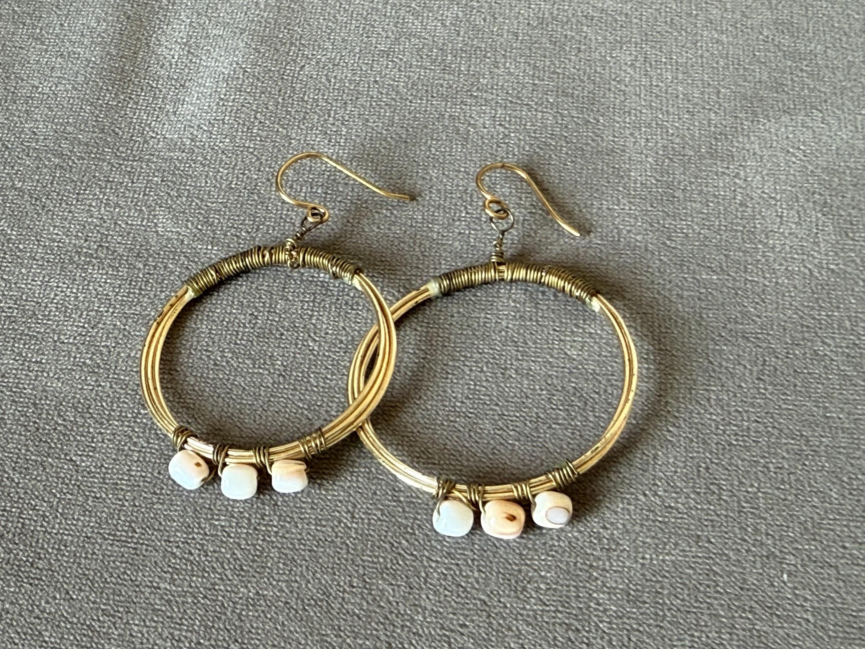 Golden Shoreline Hoop Earrings
