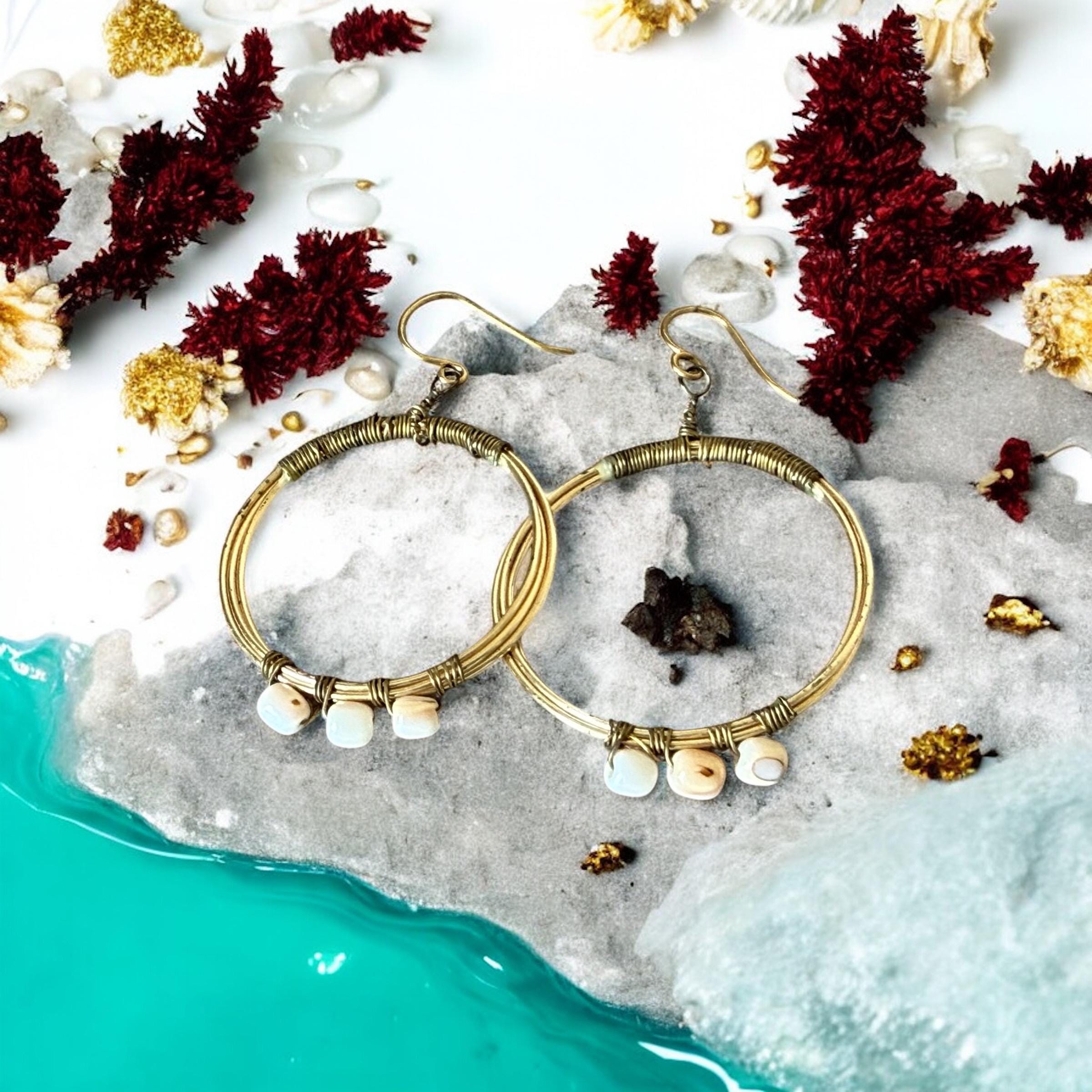Golden Shoreline Hoop Earrings