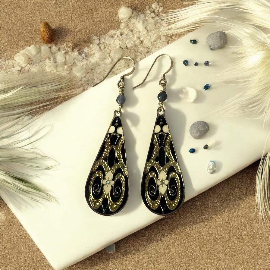 Midnight Baroque Drop Earrings