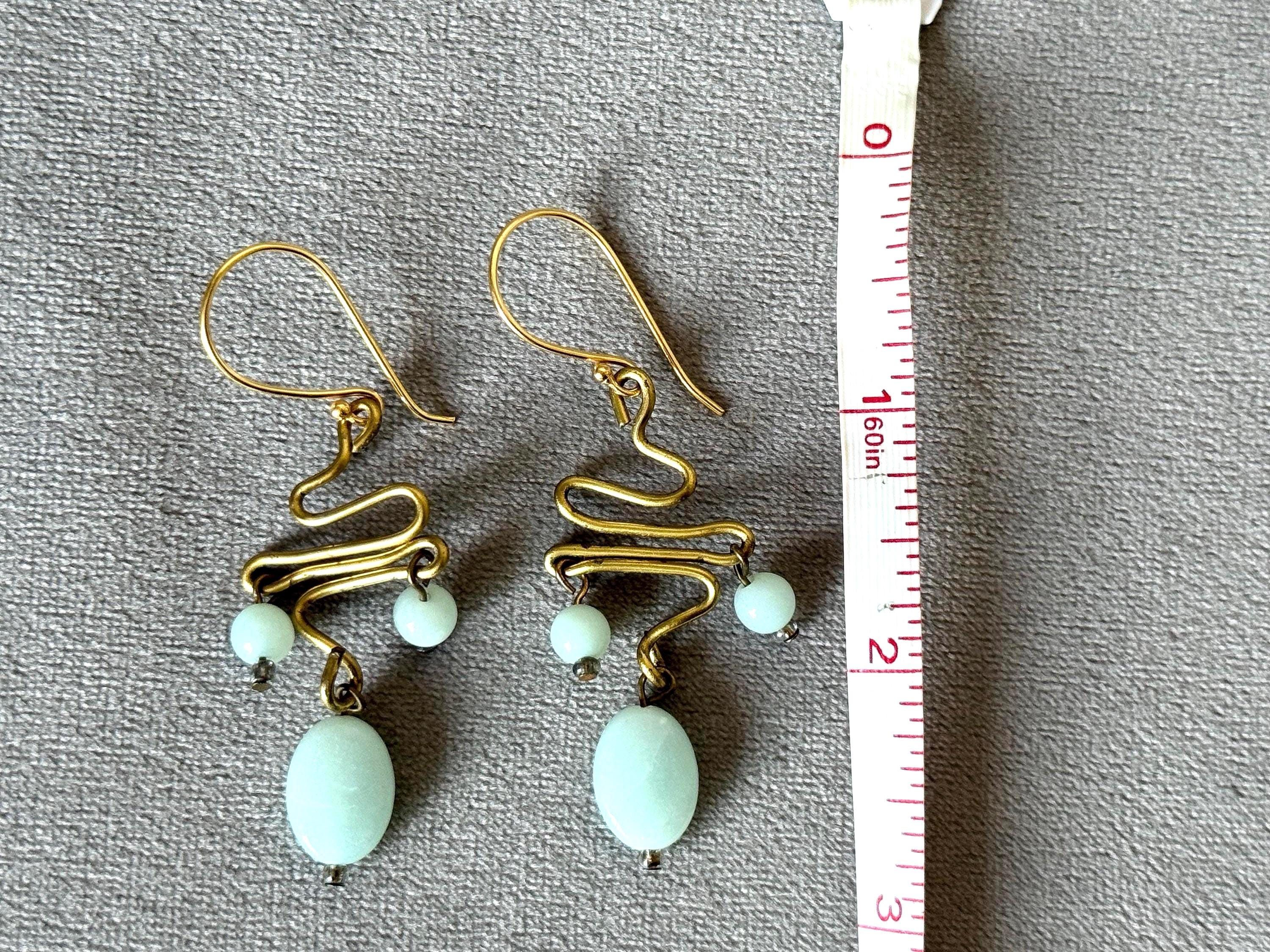 Sea Current Twisted Drop Earrings