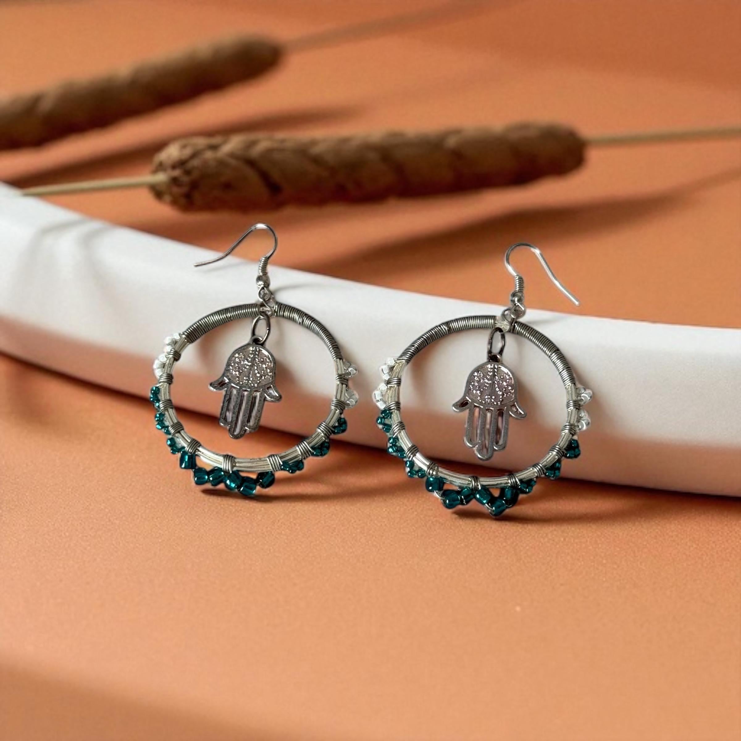 Mystic Palm Hoop Earrings