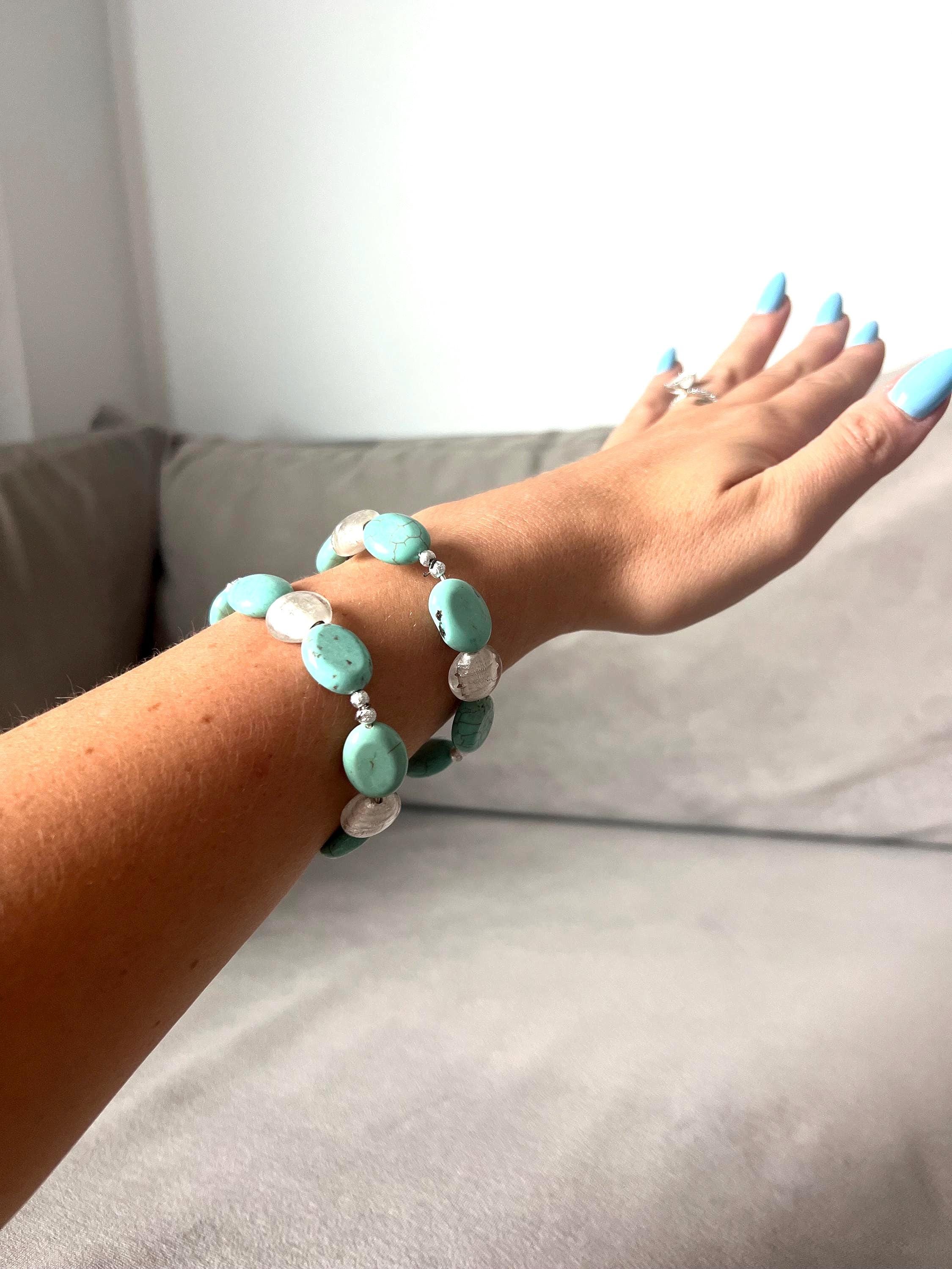 Coastal Turquoise Orbit Wrap Bracelet
