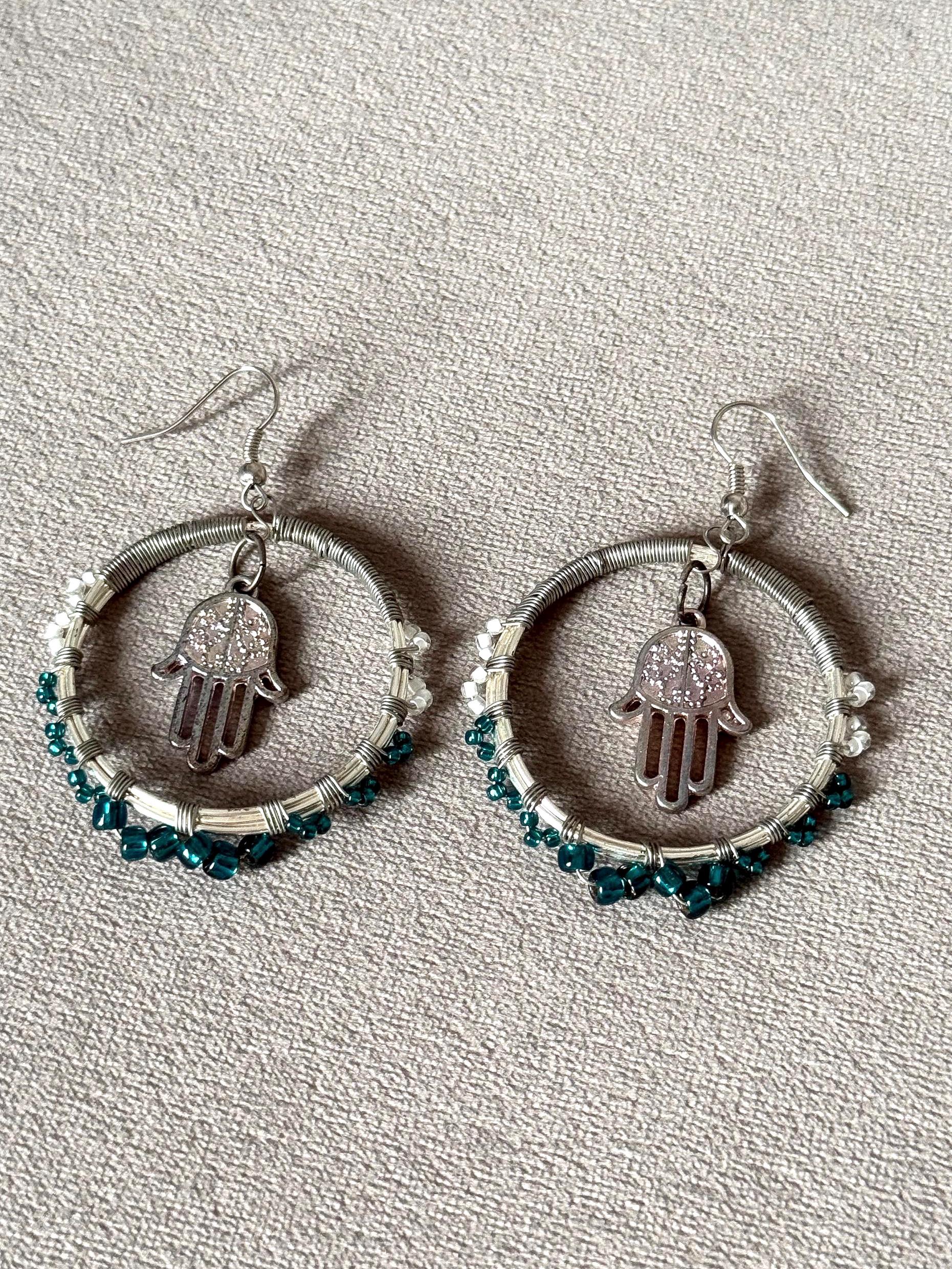 Mystic Palm Hoop Earrings