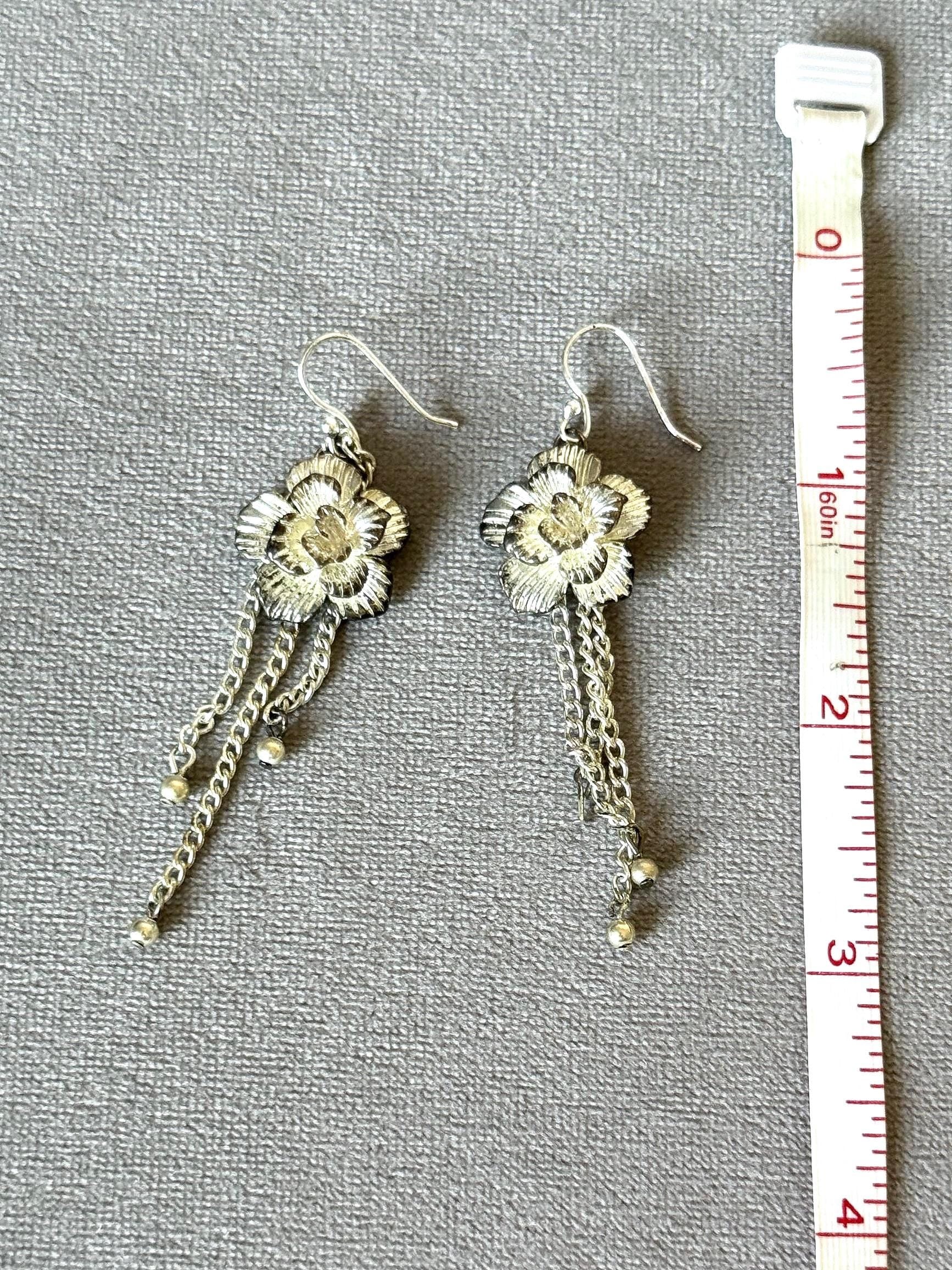 Moonlit Petal Drop Earrings
