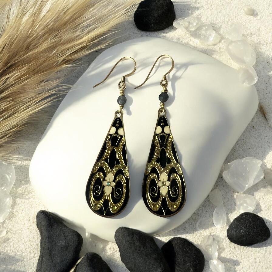 Midnight Baroque Drop Earrings