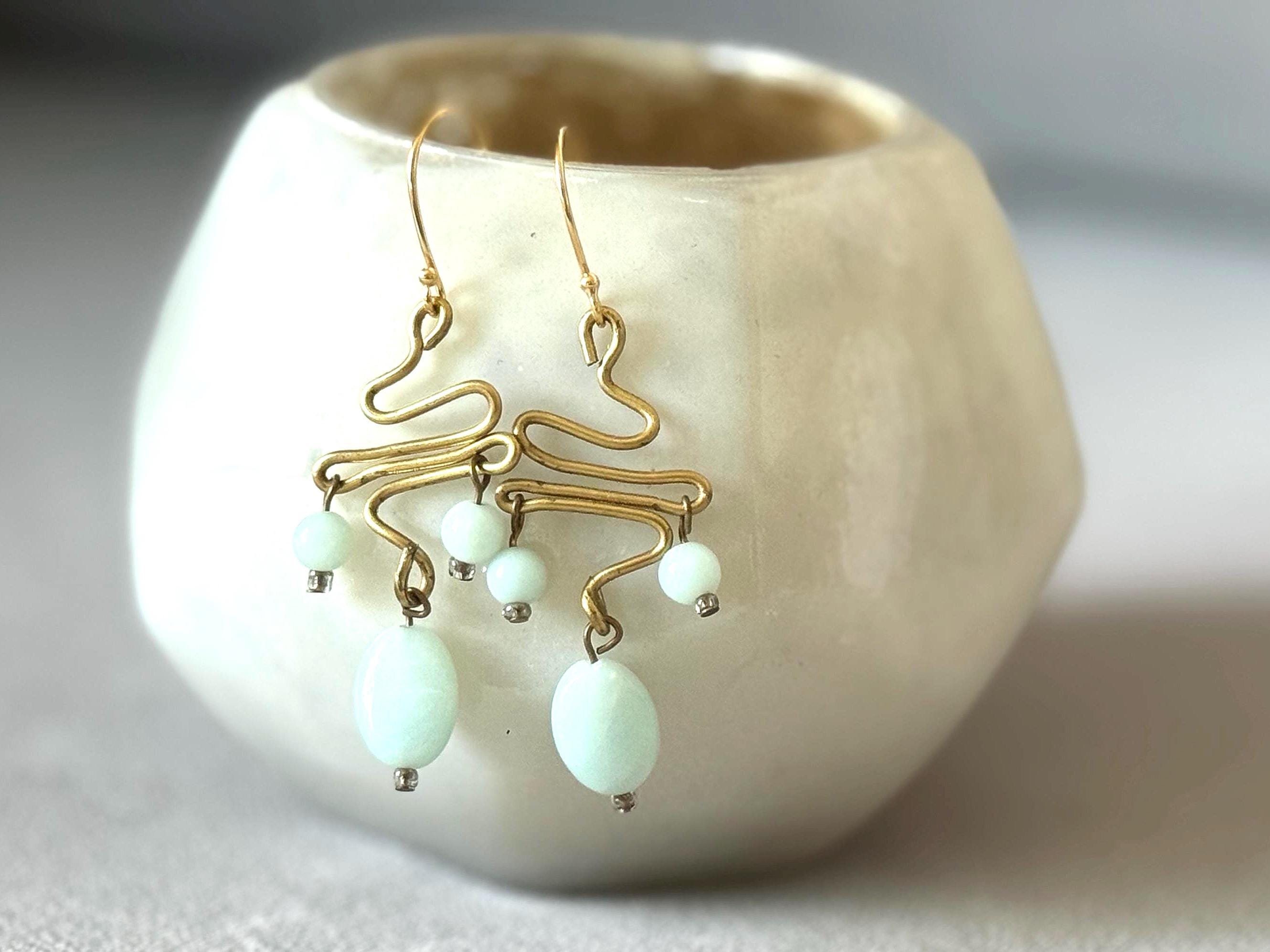 Sea Current Twisted Drop Earrings