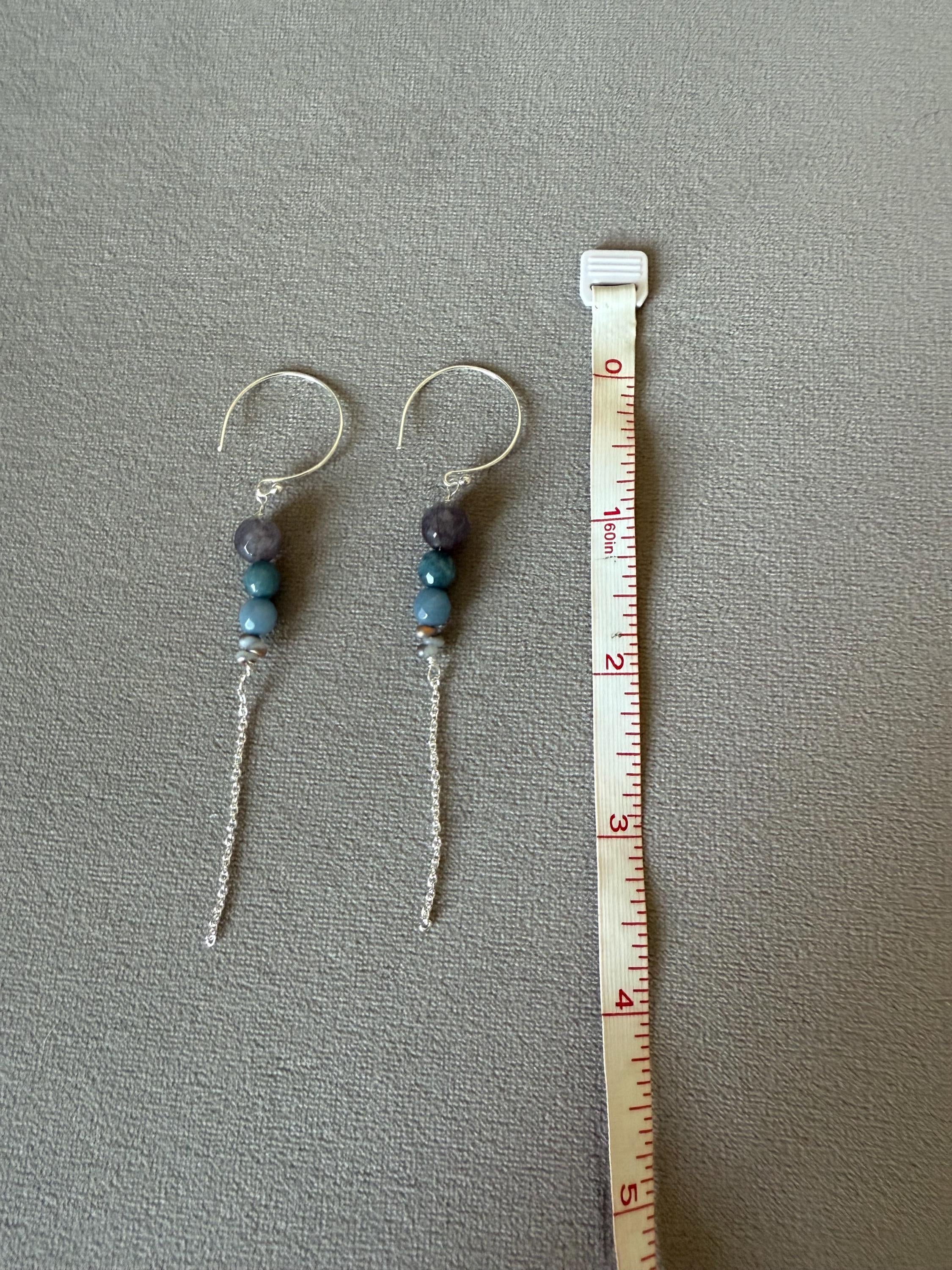 Midnight Current Earrings – Coastal Noir Collection