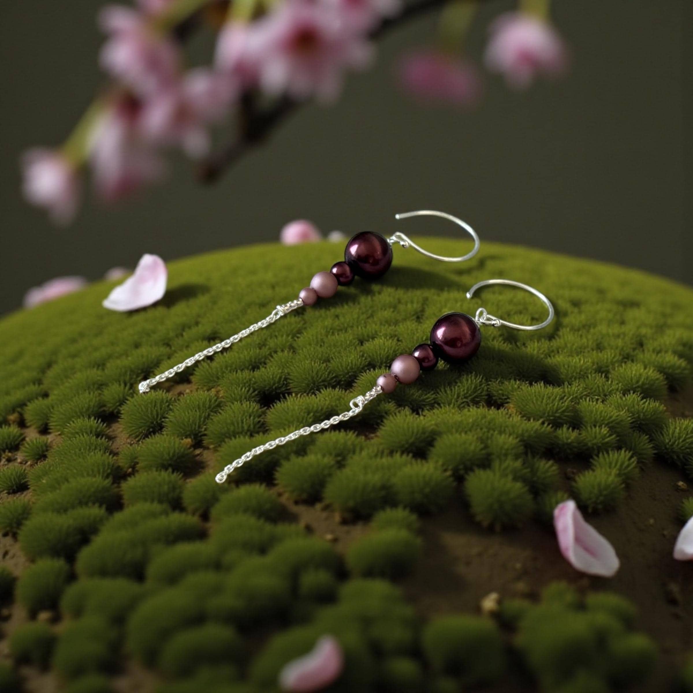Plum Eclipse Earrings