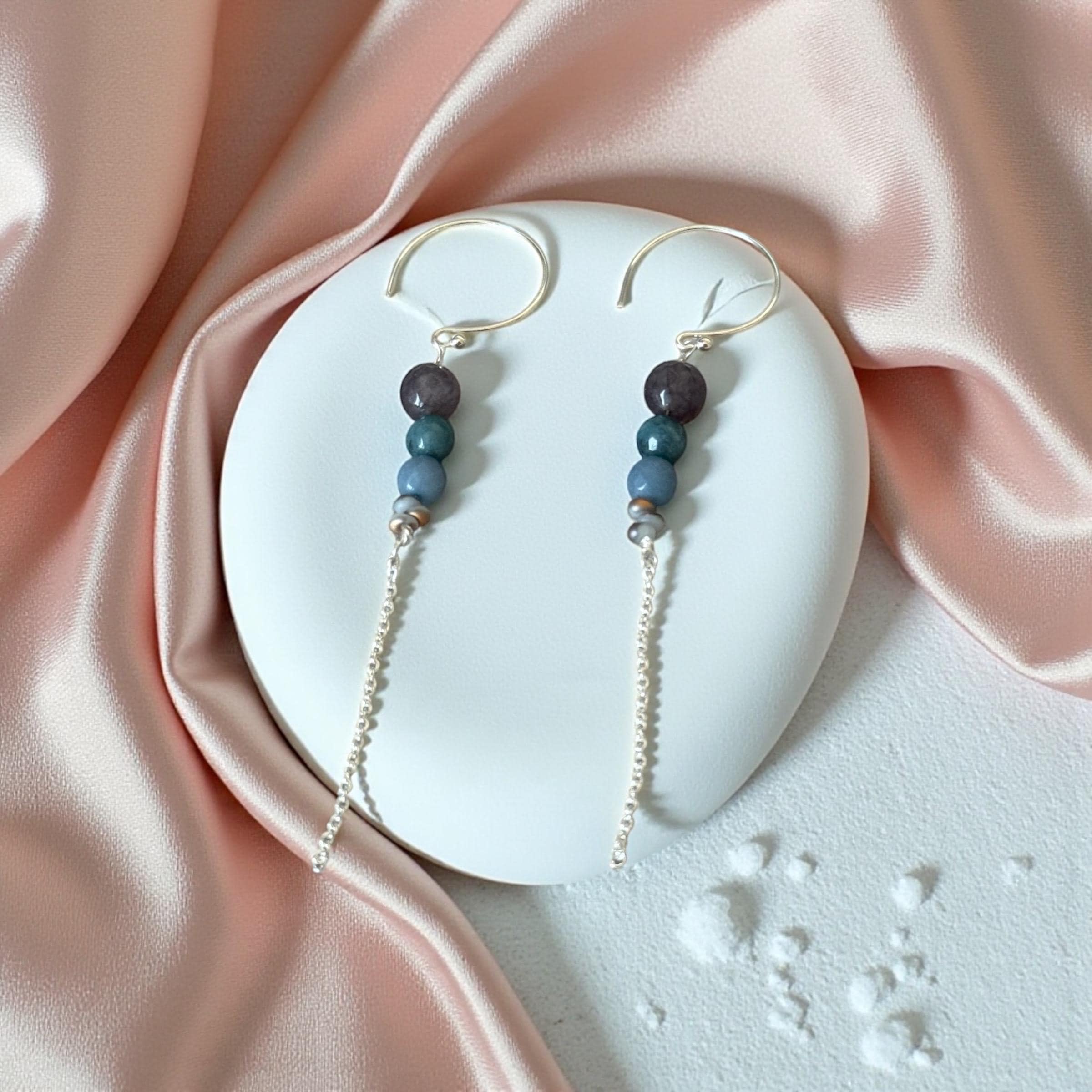 Midnight Current Earrings – Coastal Noir Collection