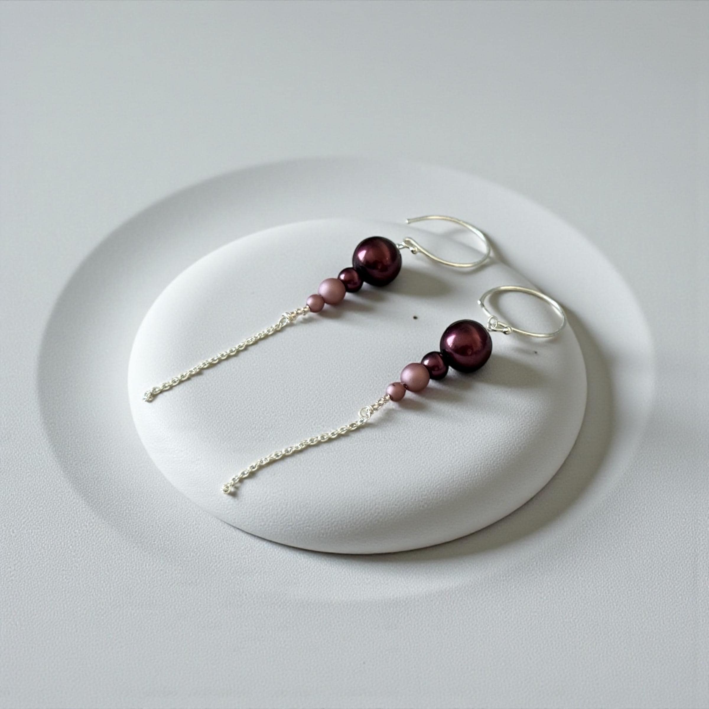 Plum Eclipse Earrings