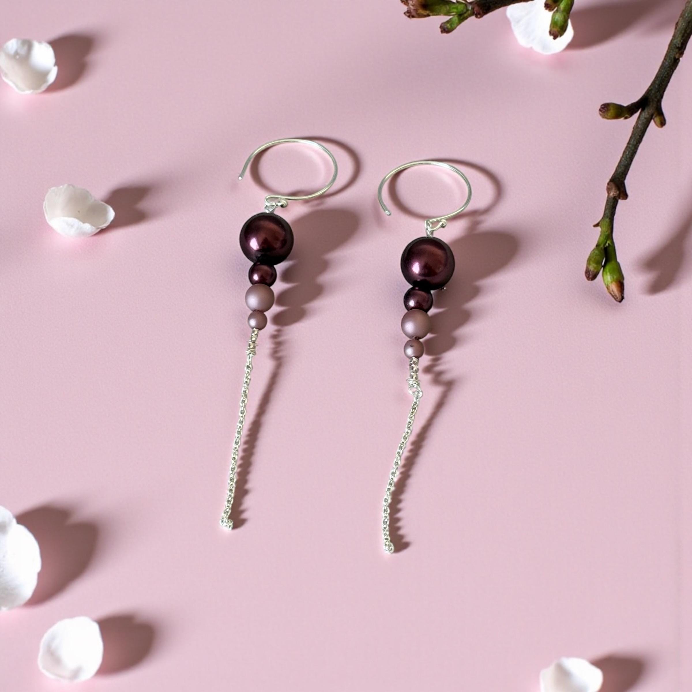 Plum Eclipse Earrings
