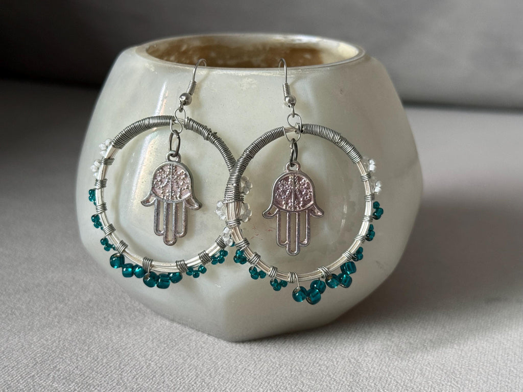 Mystic Palm Hoop Earrings