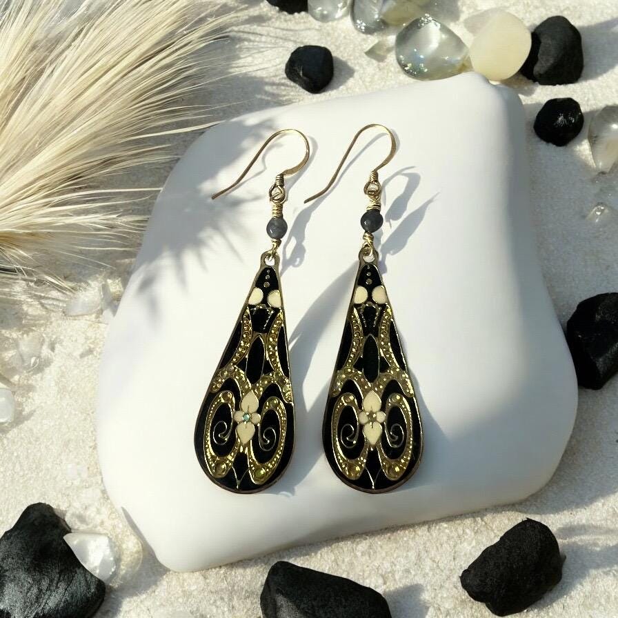 Midnight Baroque Drop Earrings