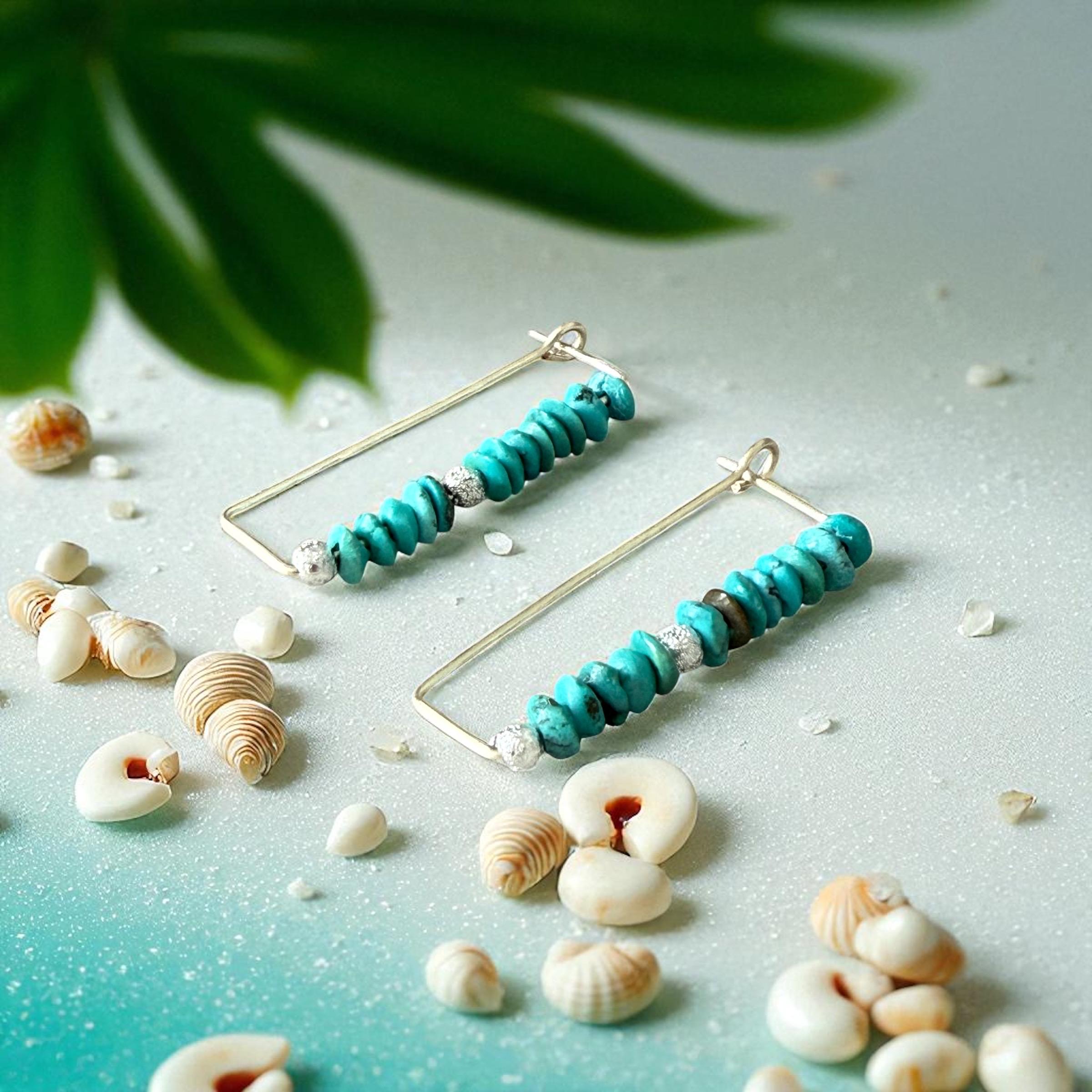 Azure Edge Statement Geometric Earrings