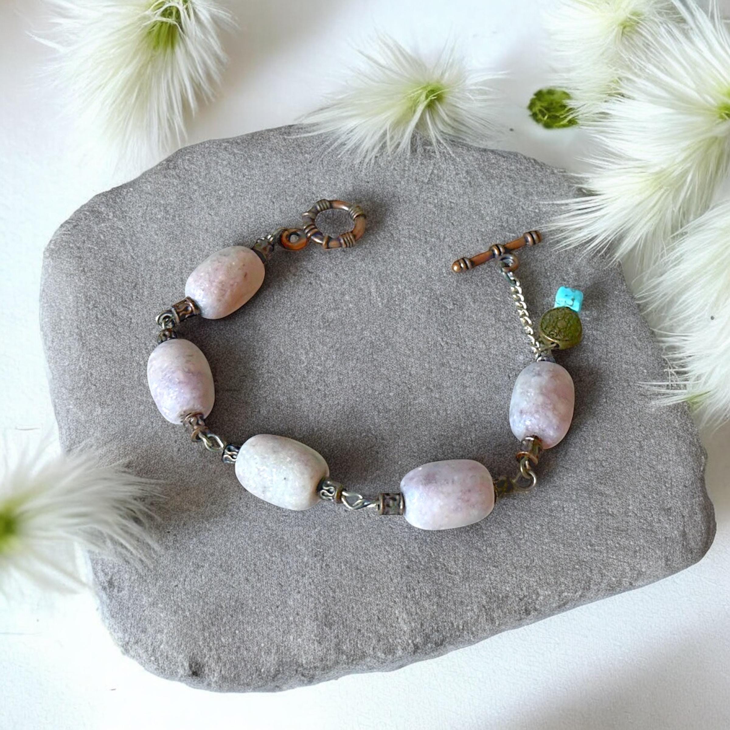 Dusty Pink Smoke Charm Bracelet