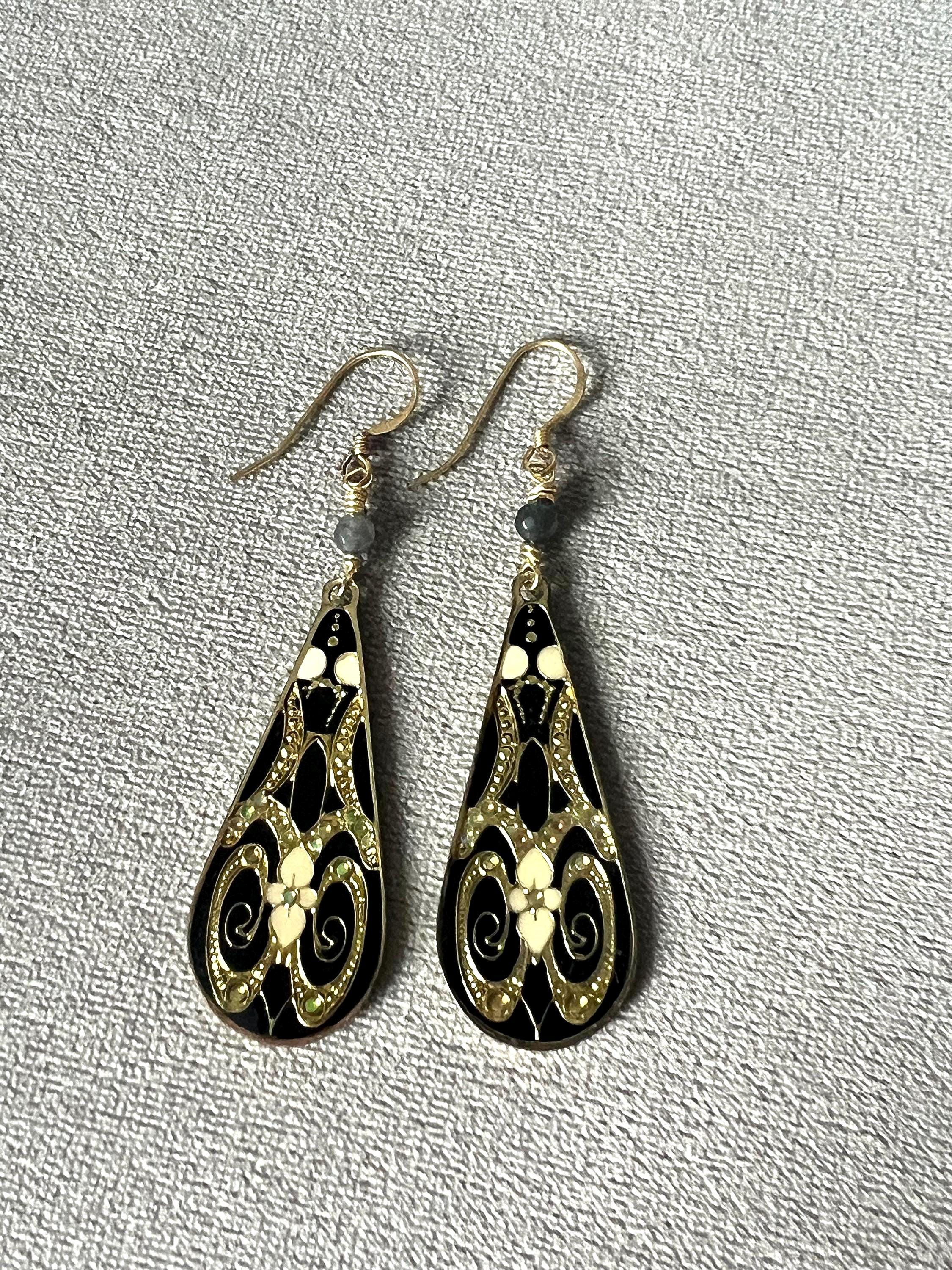 Midnight Baroque Drop Earrings