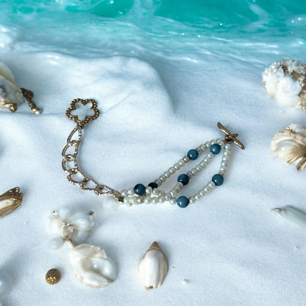 Ocean Edge Pearl Strand Bracelet