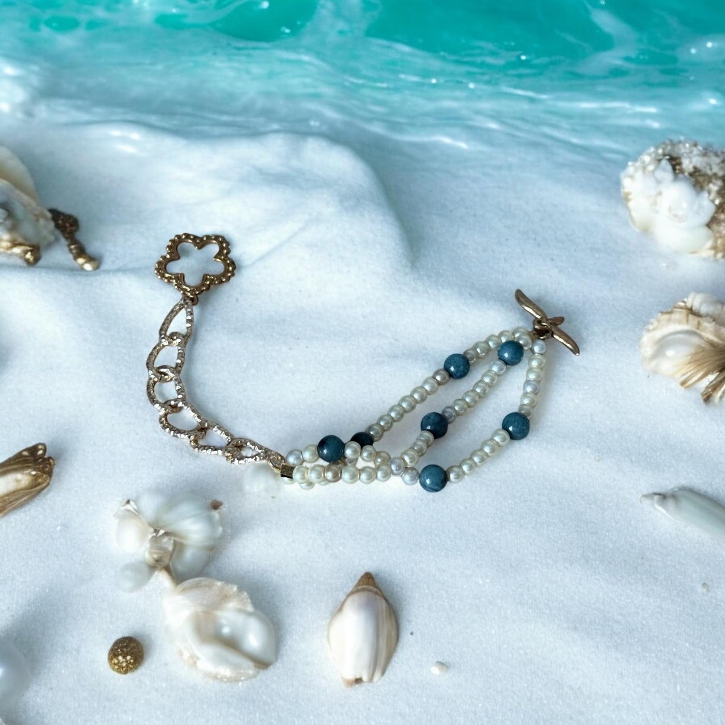 Ocean Edge Pearl Strand Bracelet