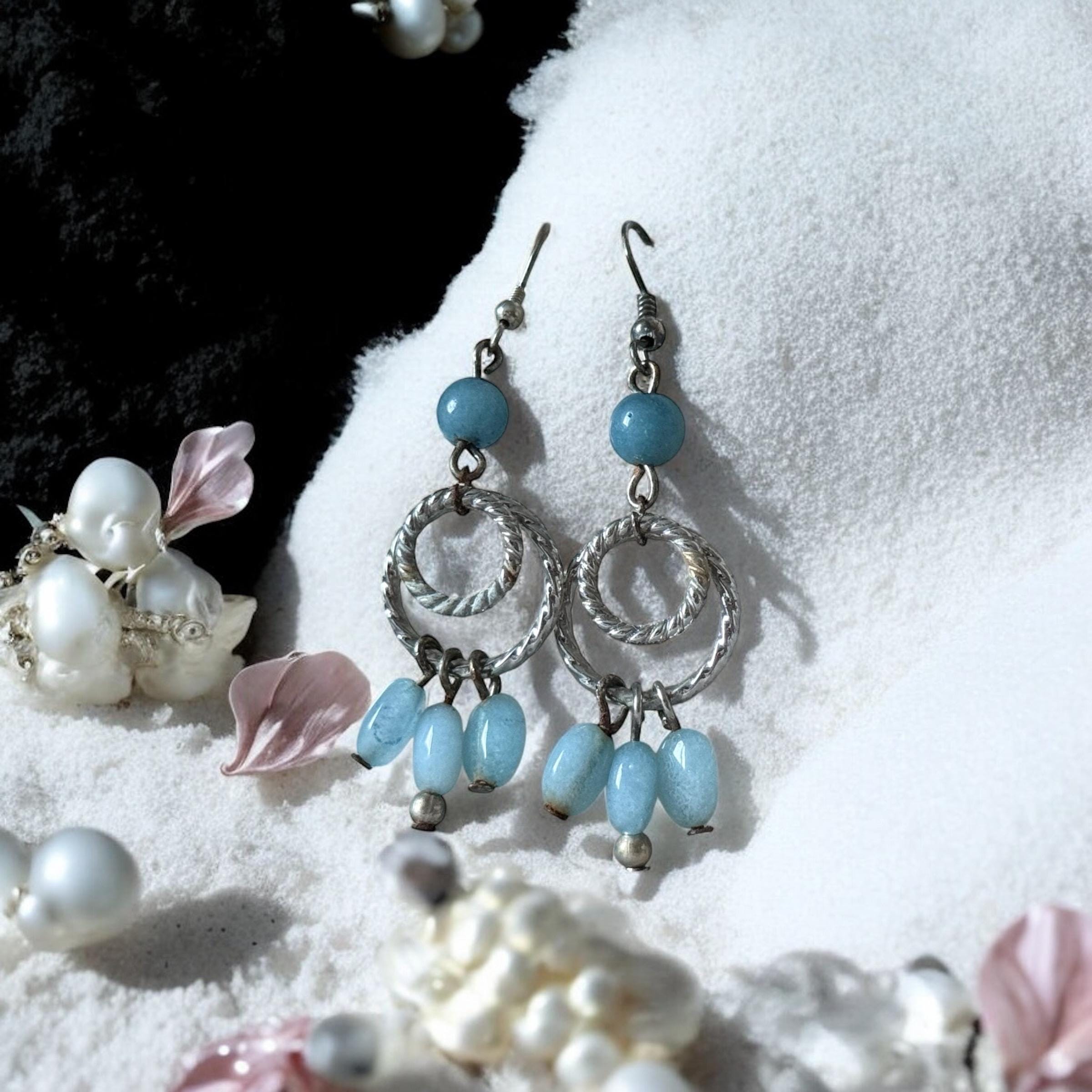 Blue Tide Drop Earrings