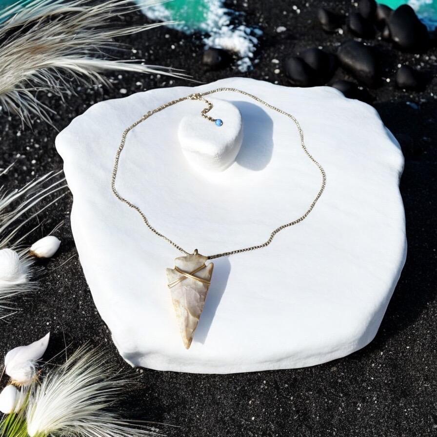 Stone Ritual Arrowhead Necklace