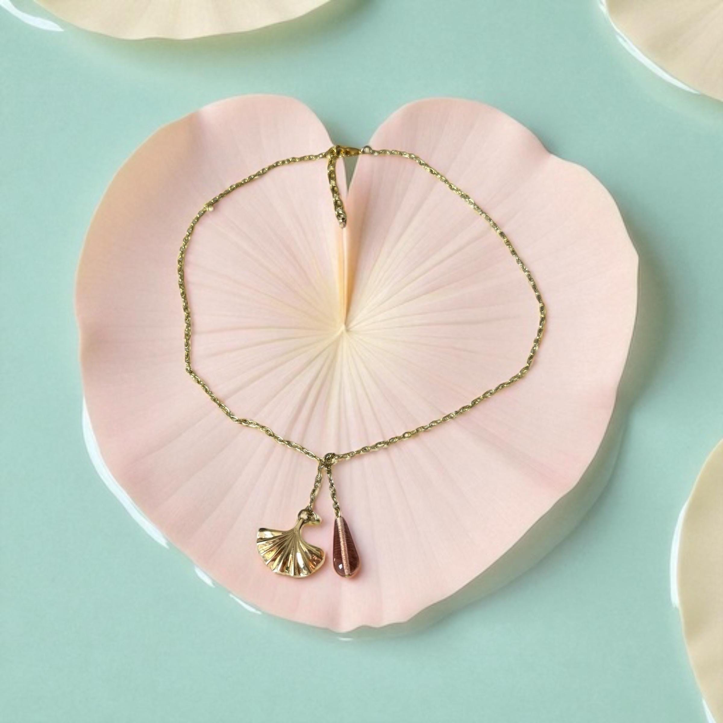 Palm Pink Charm Necklace