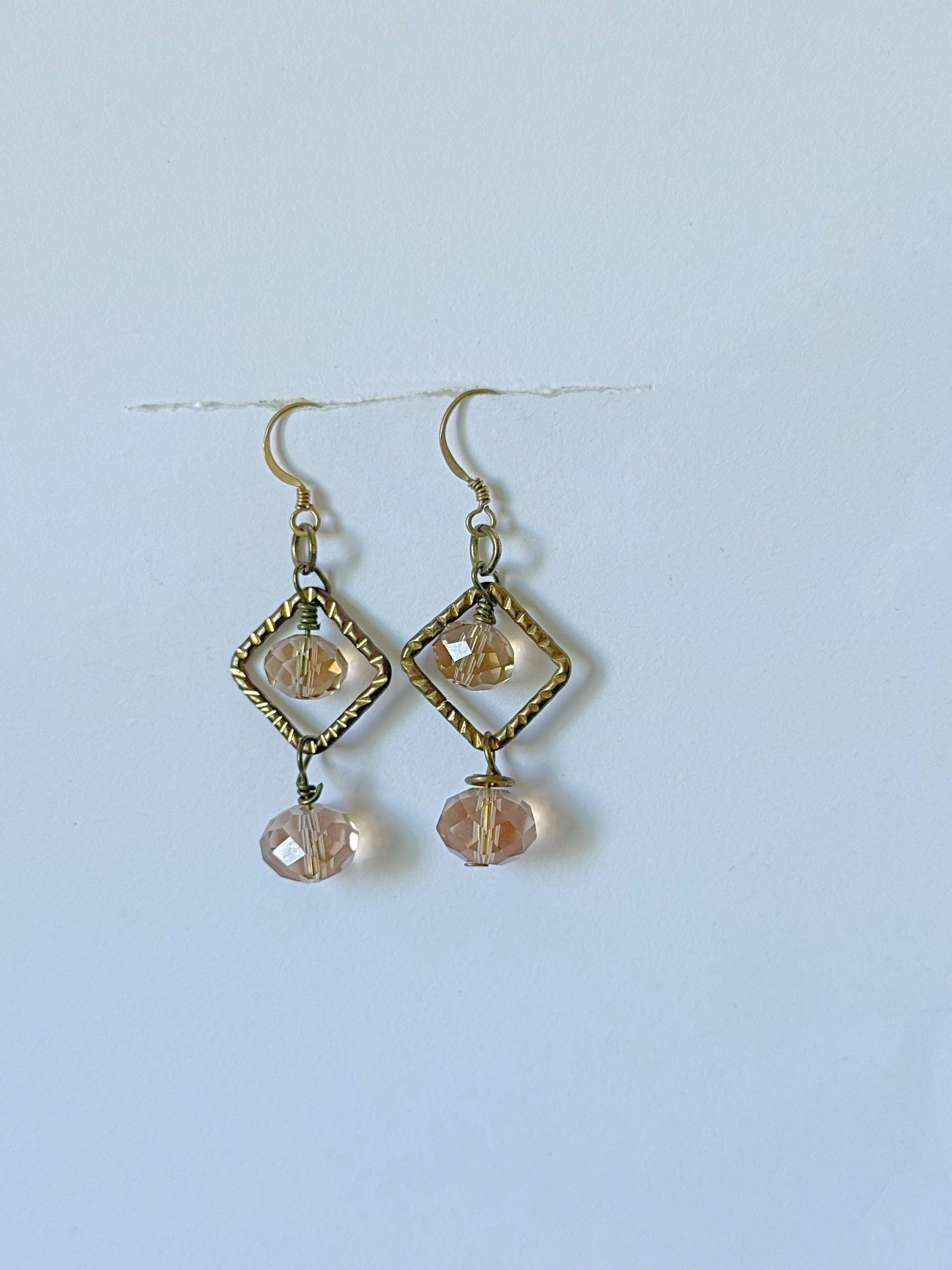 Champagne Prism Dangle Earrings