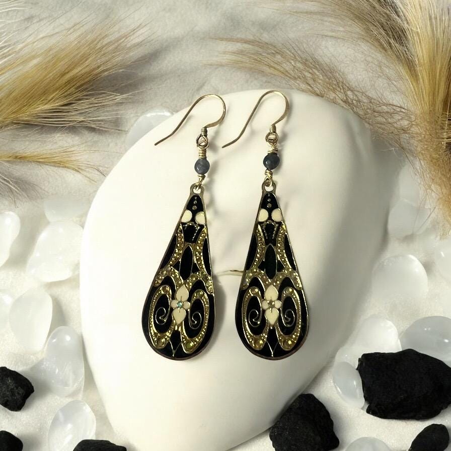 Midnight Baroque Drop Earrings