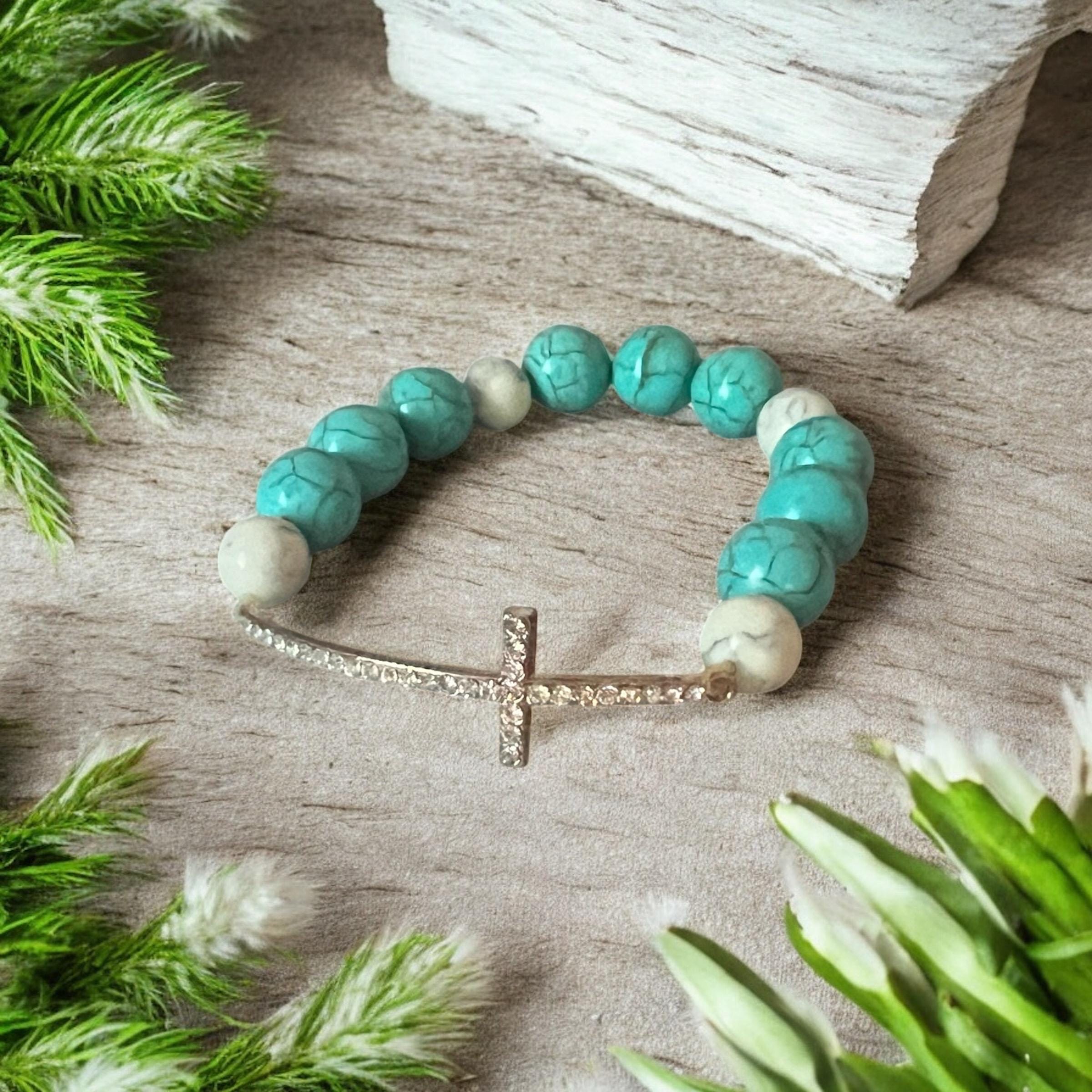 Turquoise Skies Cross Bracelet