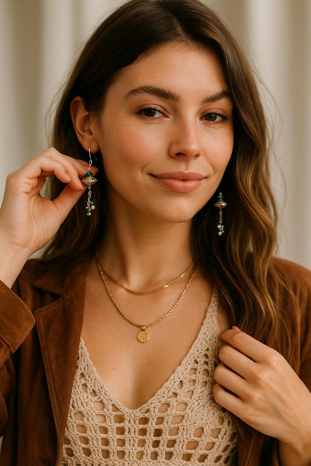 Turquoise Statement Chain Earrings