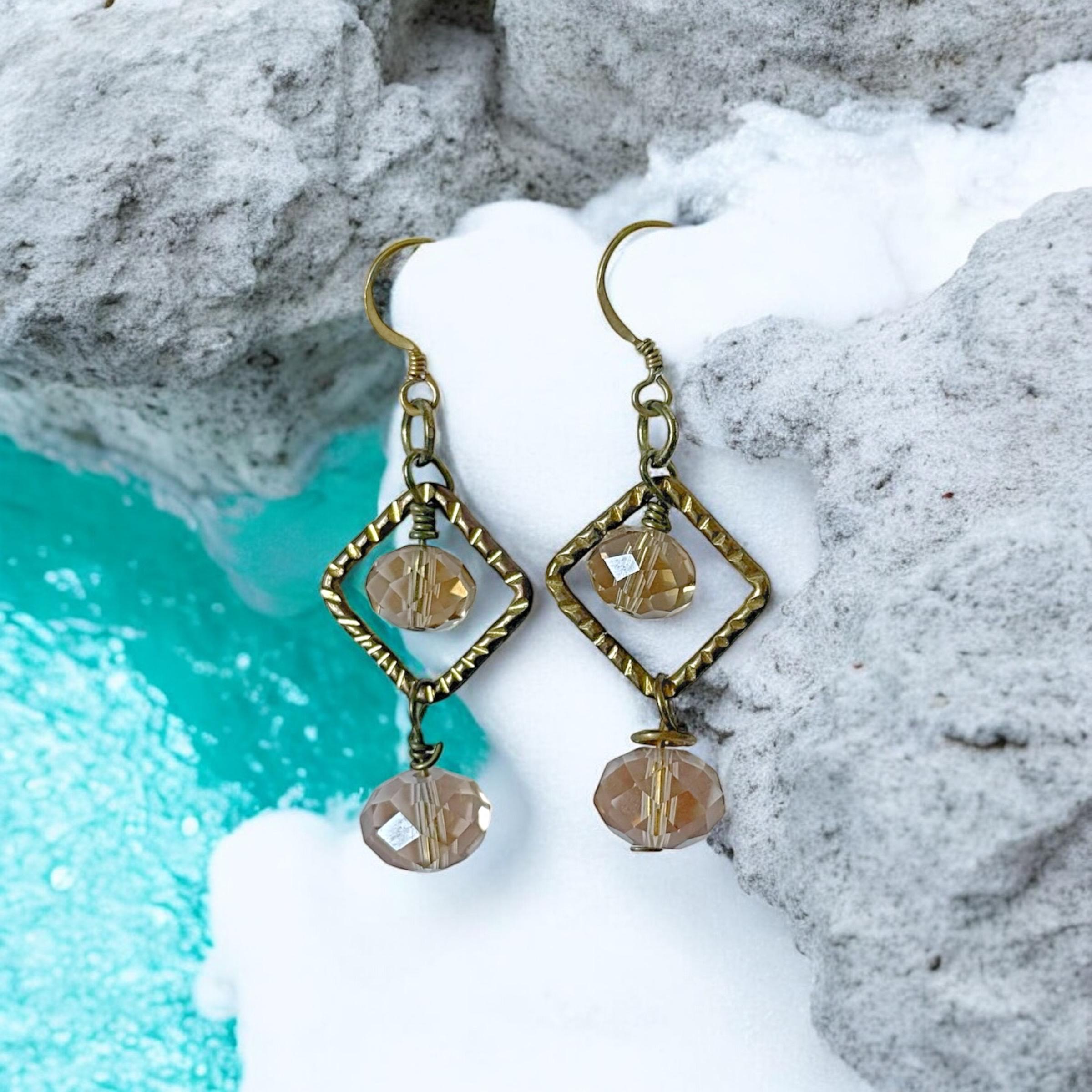 Champagne Prism Dangle Earrings