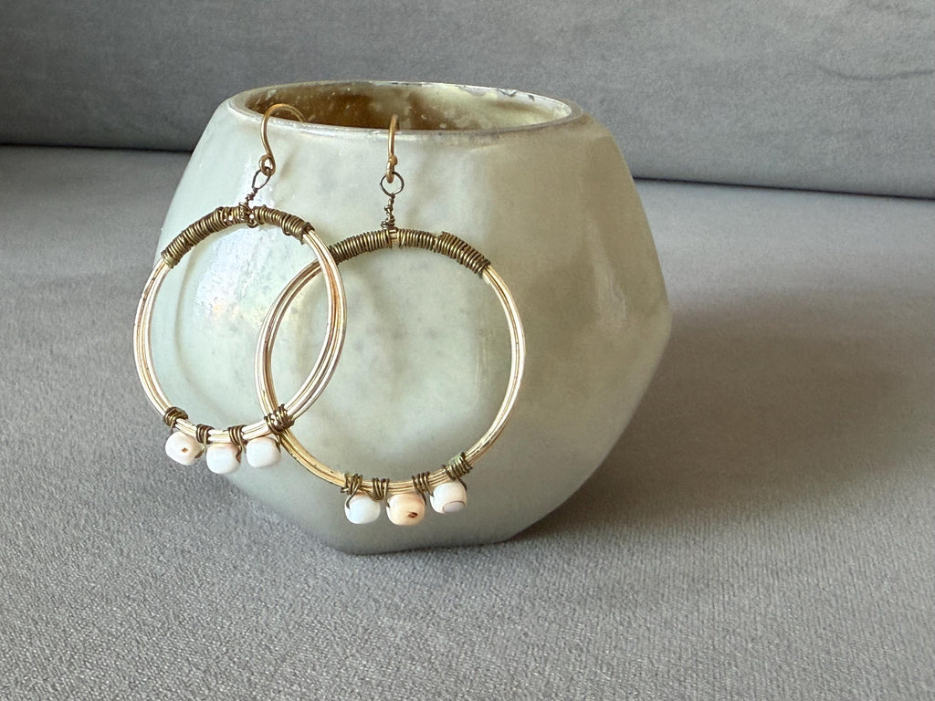 Golden Shoreline Hoop Earrings
