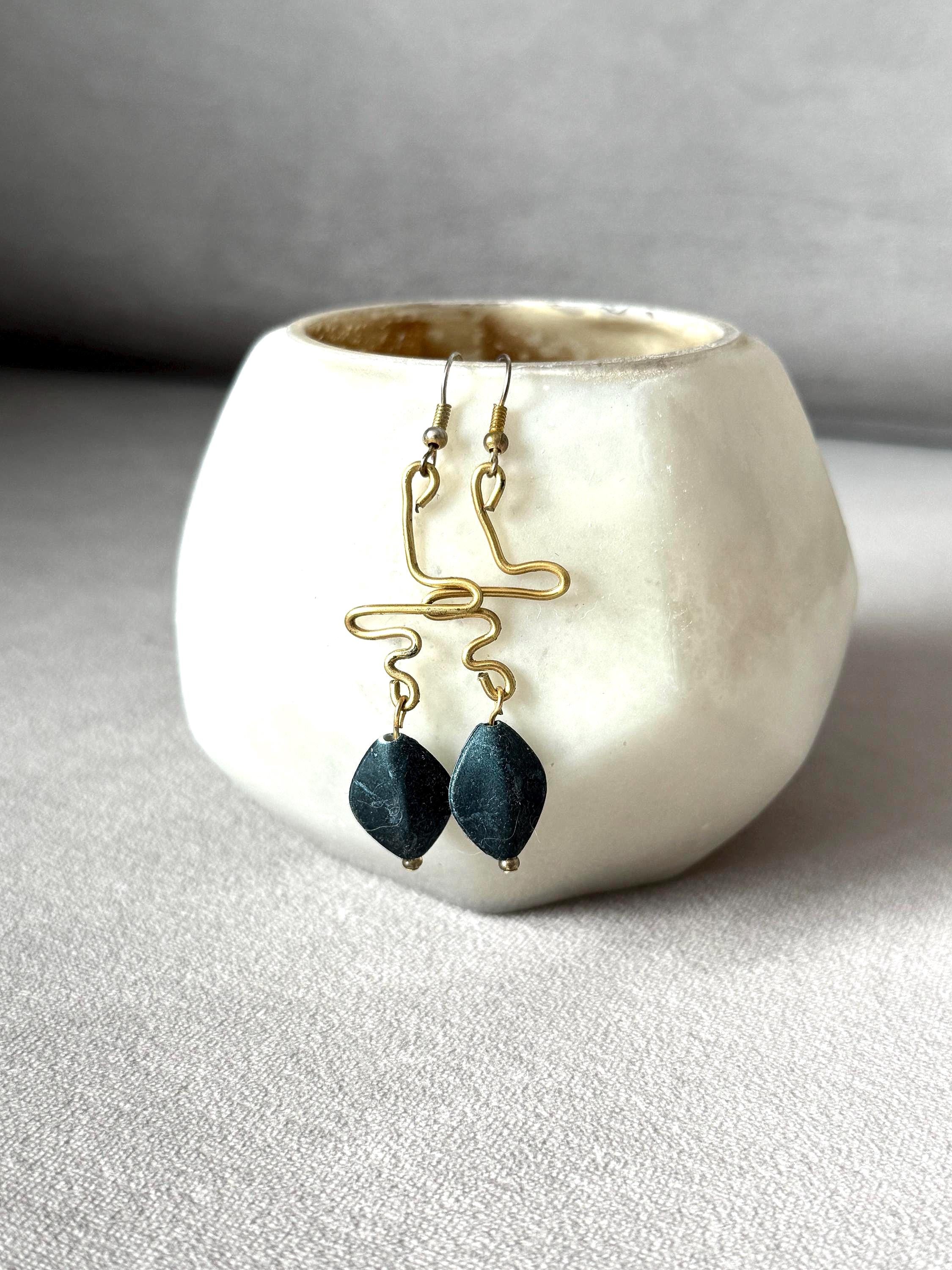Electric Serpent Drop Earrings