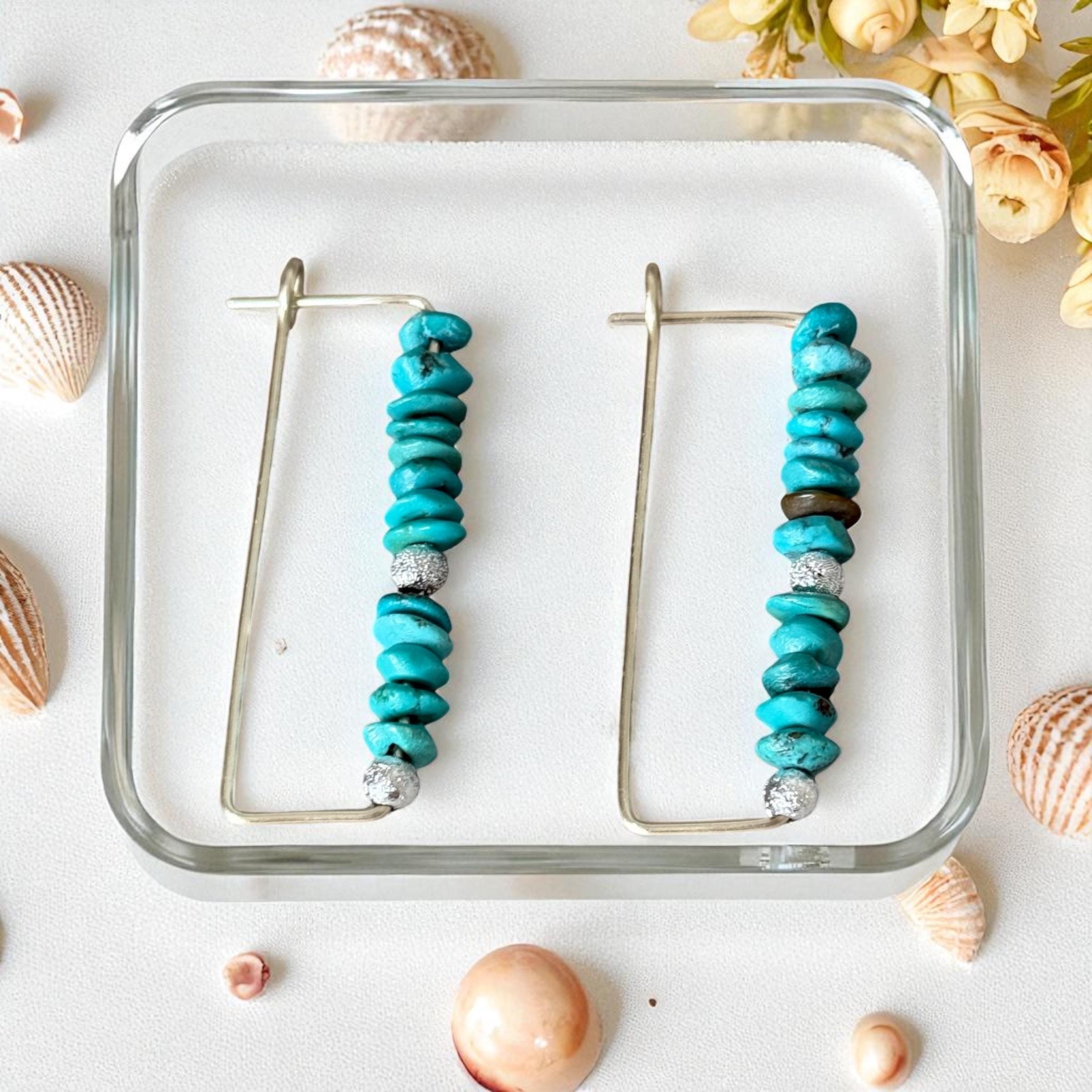 Azure Edge Statement Geometric Earrings