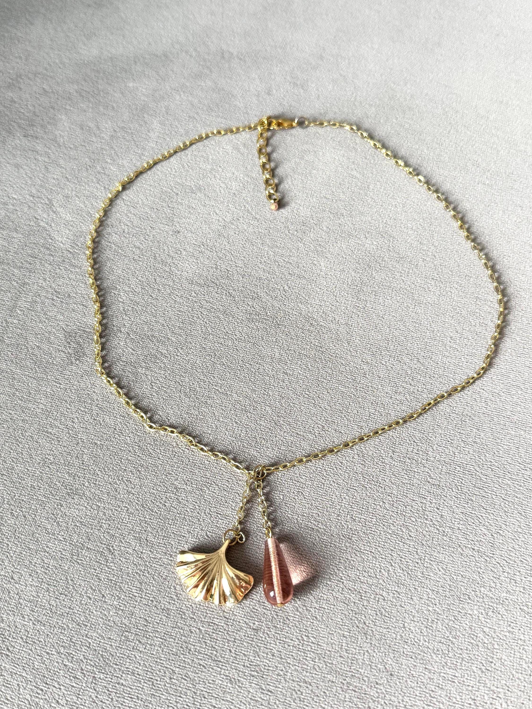 Palm Pink Charm Necklace