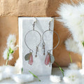 Dust Blossom Hoop Earrings