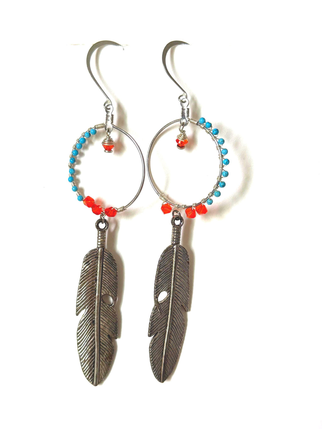 Feather & Fire Luxe Drop Earrings