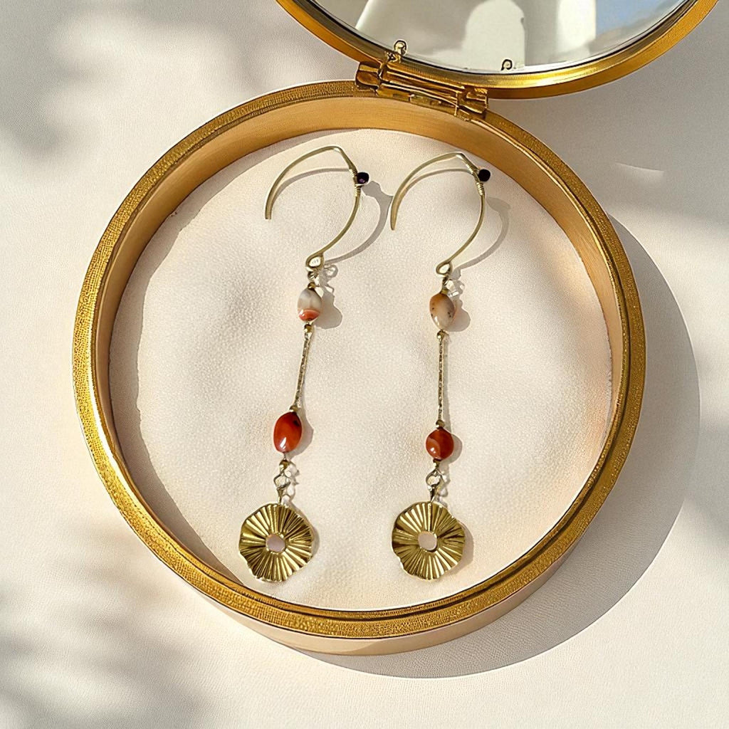 Solar Radiance Drop Earrings