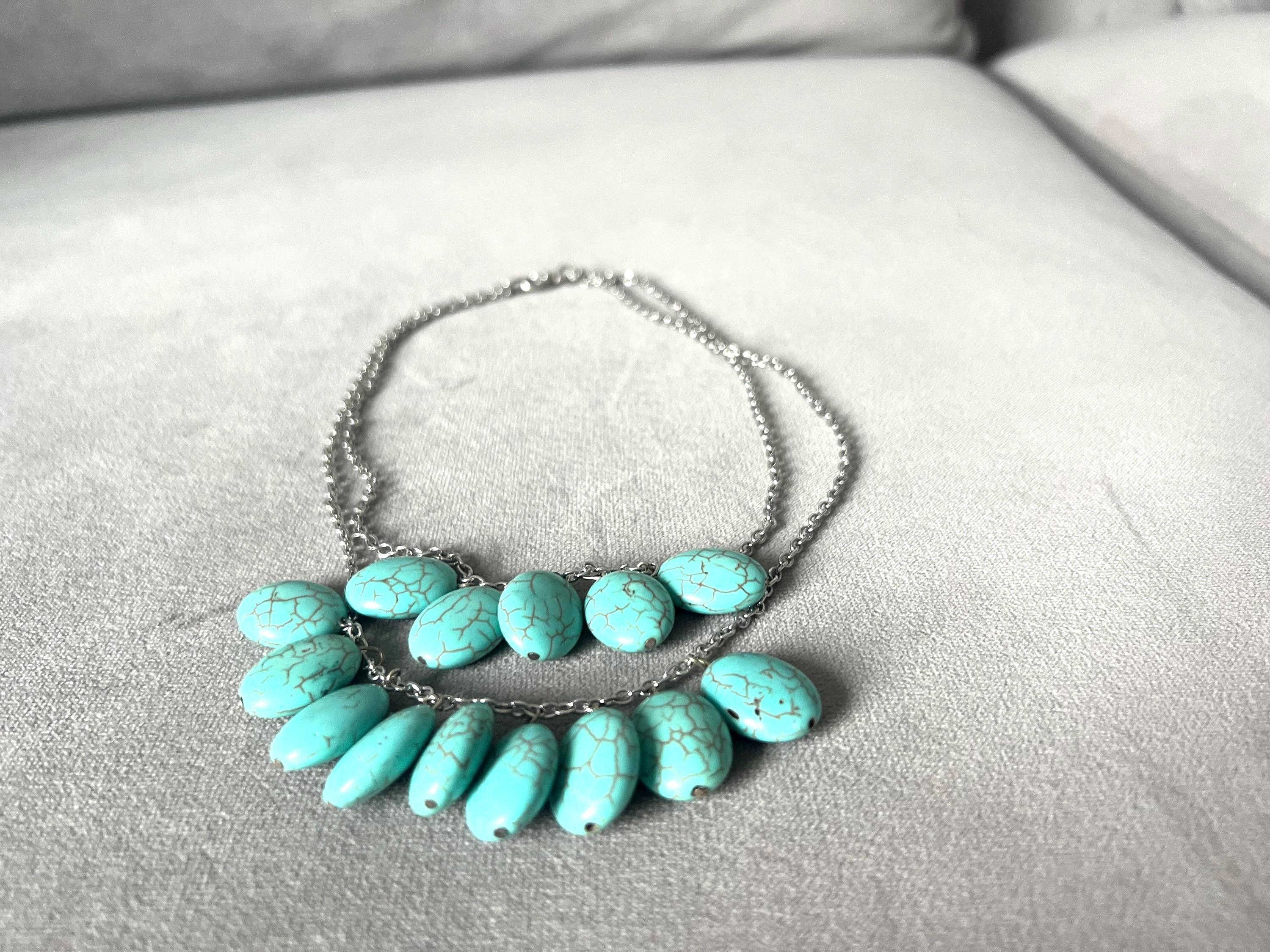Turquoise Double-Strand Statement Necklace