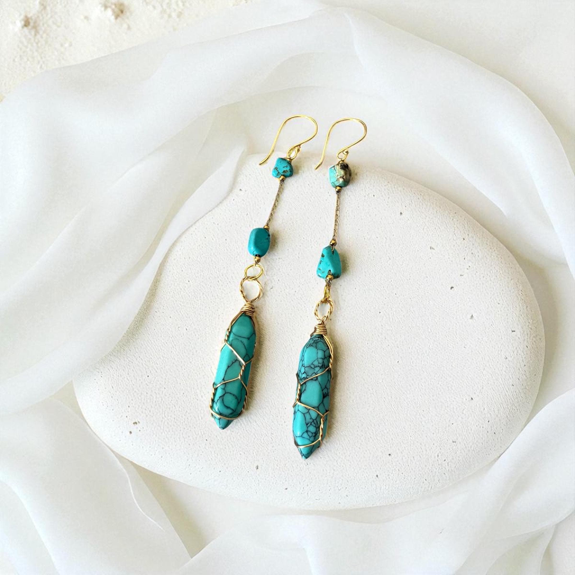 Azure Siren Drop Earrings – Oceanbound Collection