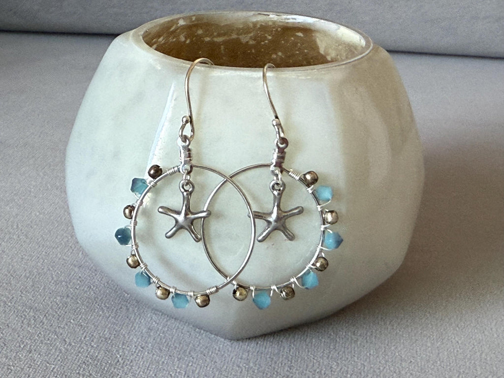 Tide Charm Hoop Earrings